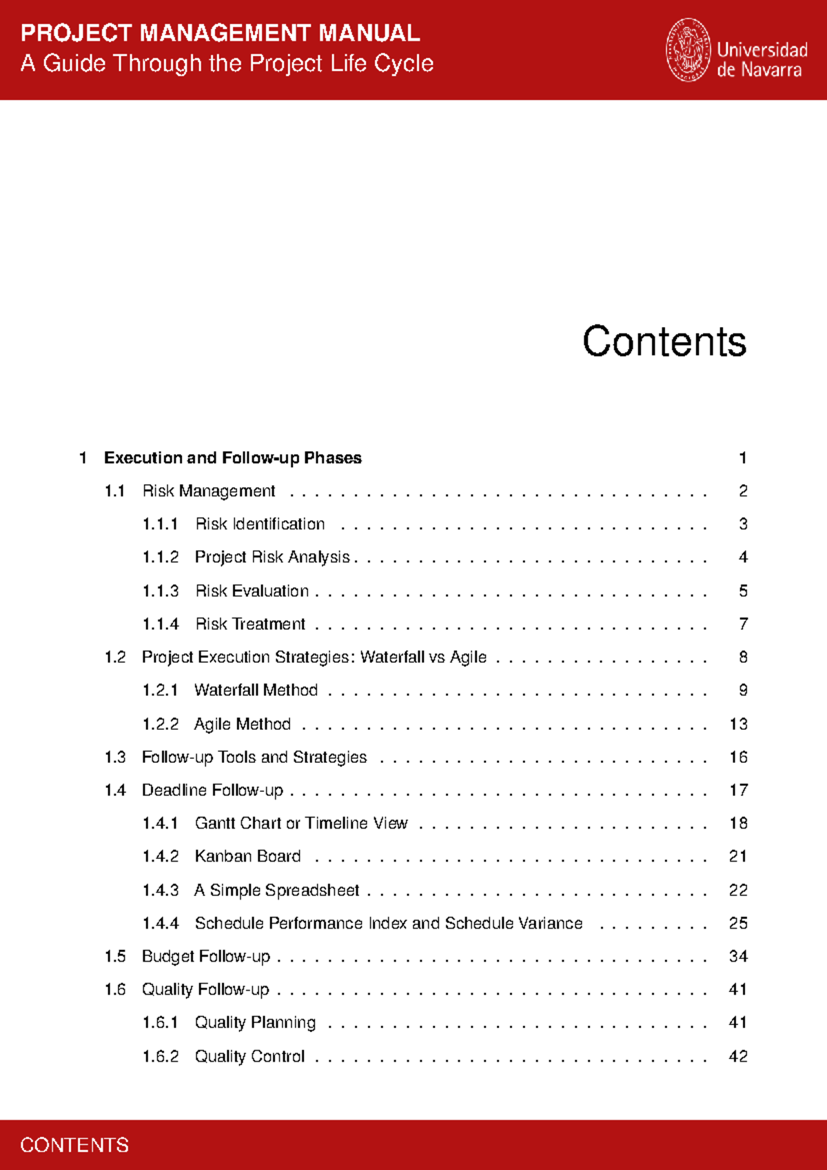 PROJECT MANAGEMENT MANUAL (PM101): Execution and Follow-up Guide - Studocu