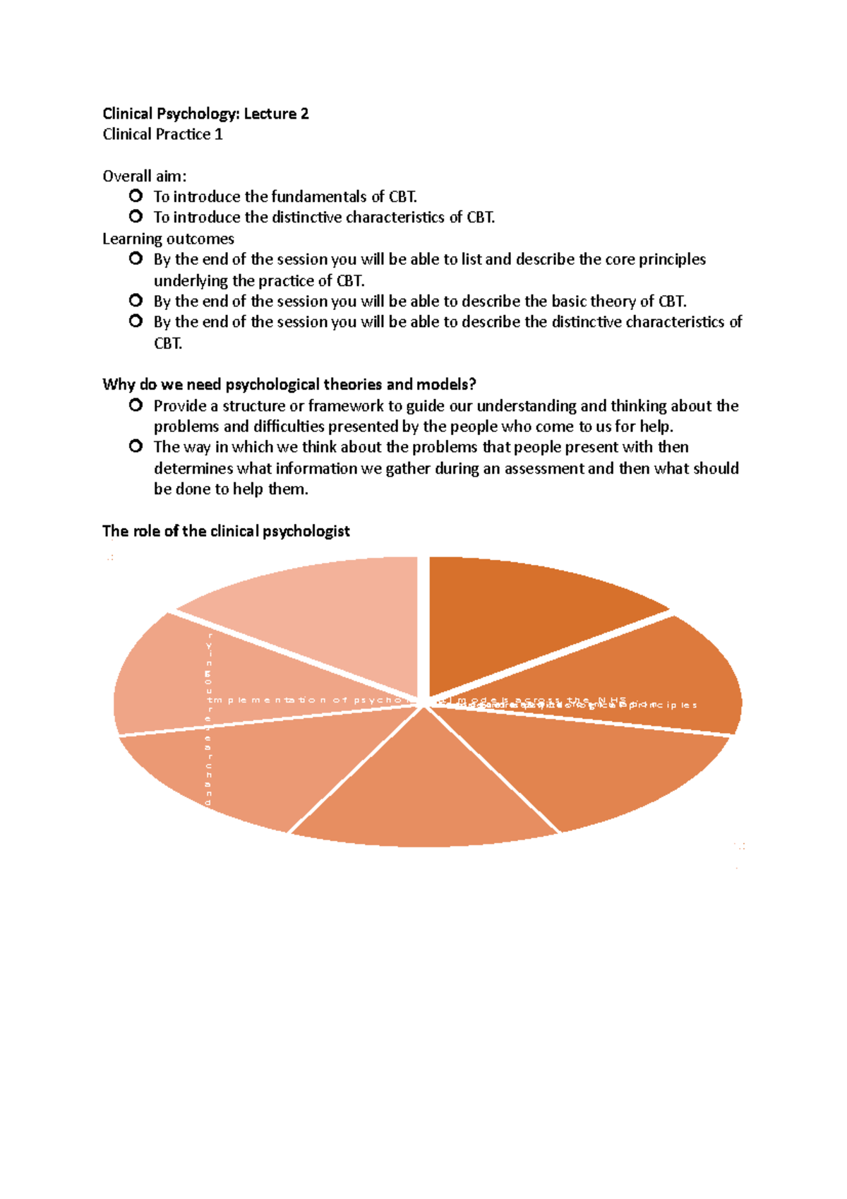 Clinical Psychology Lecture 2 - Clinical Practice - Clinical Psychology ...