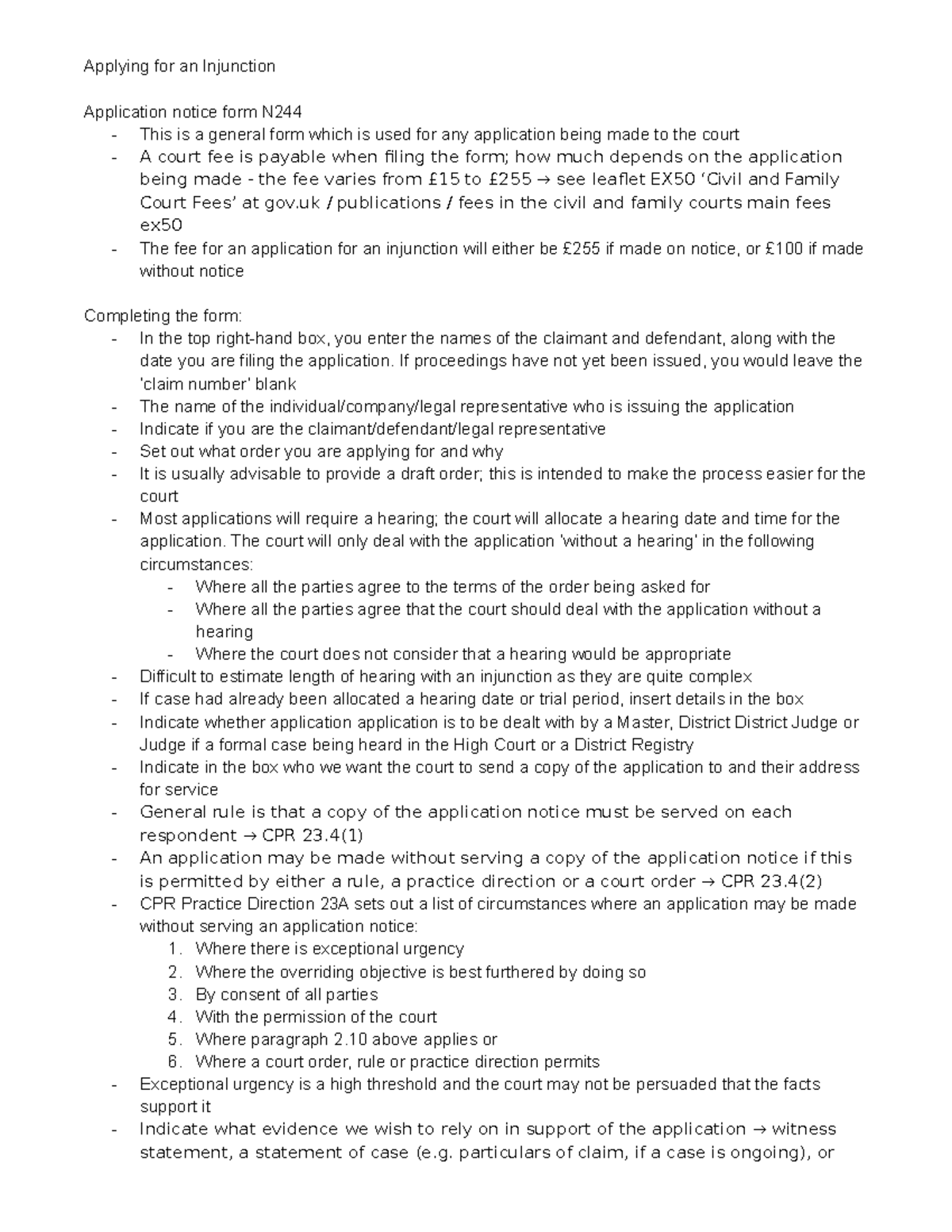 Applying for an Injunction: A Comprehensive Guide to the Application ...
