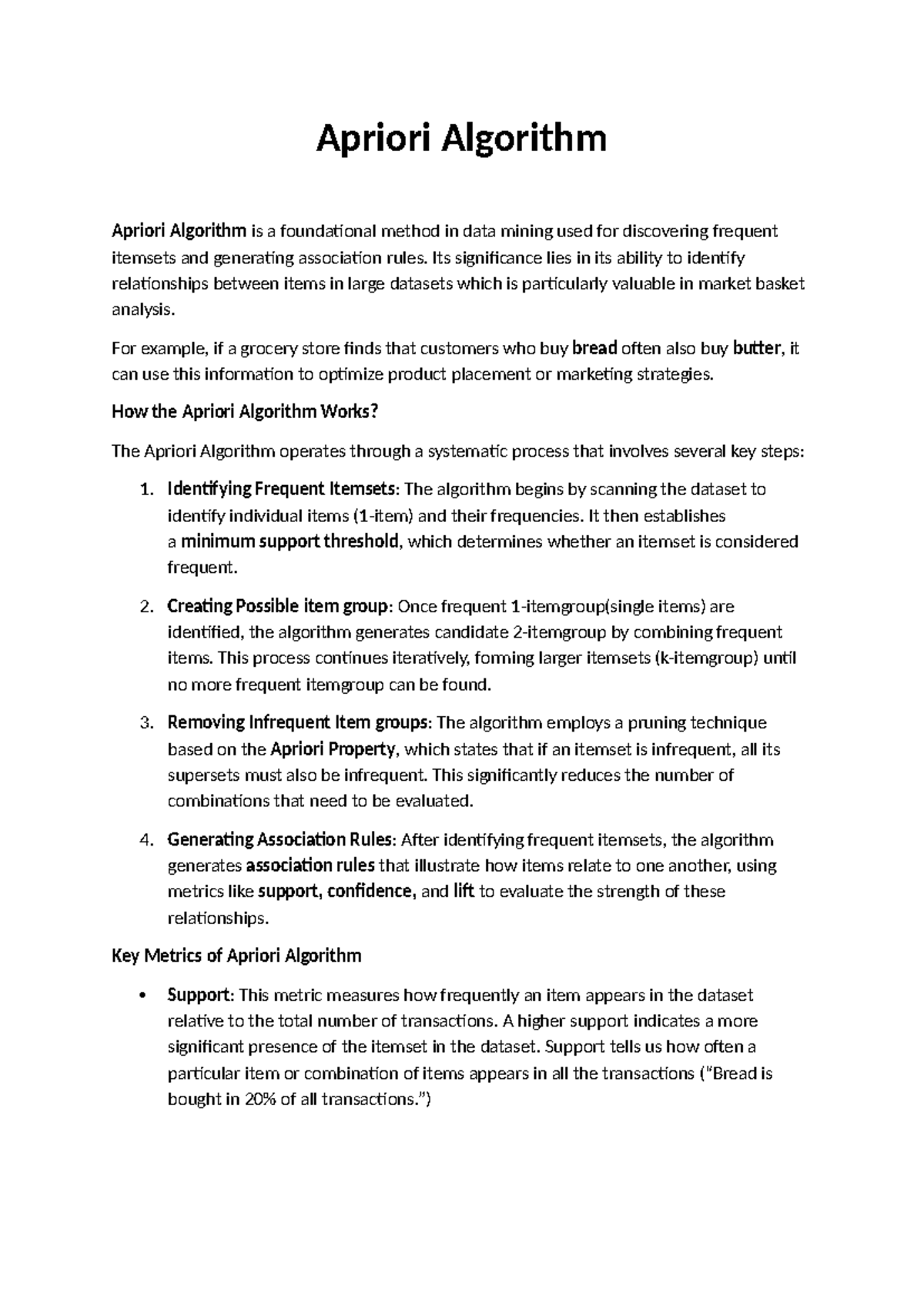 Apriori Algorithm: Understanding Frequent Itemsets & Association Rules ...