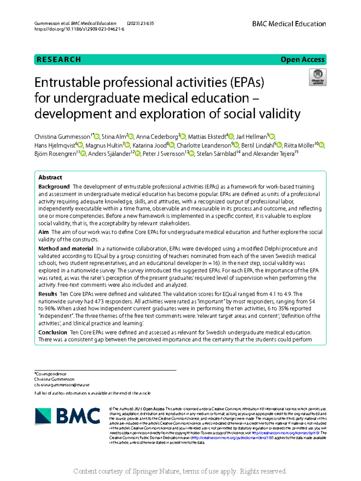 Core Entrustable Professional Activities (EPAs) for Med Education - Studocu