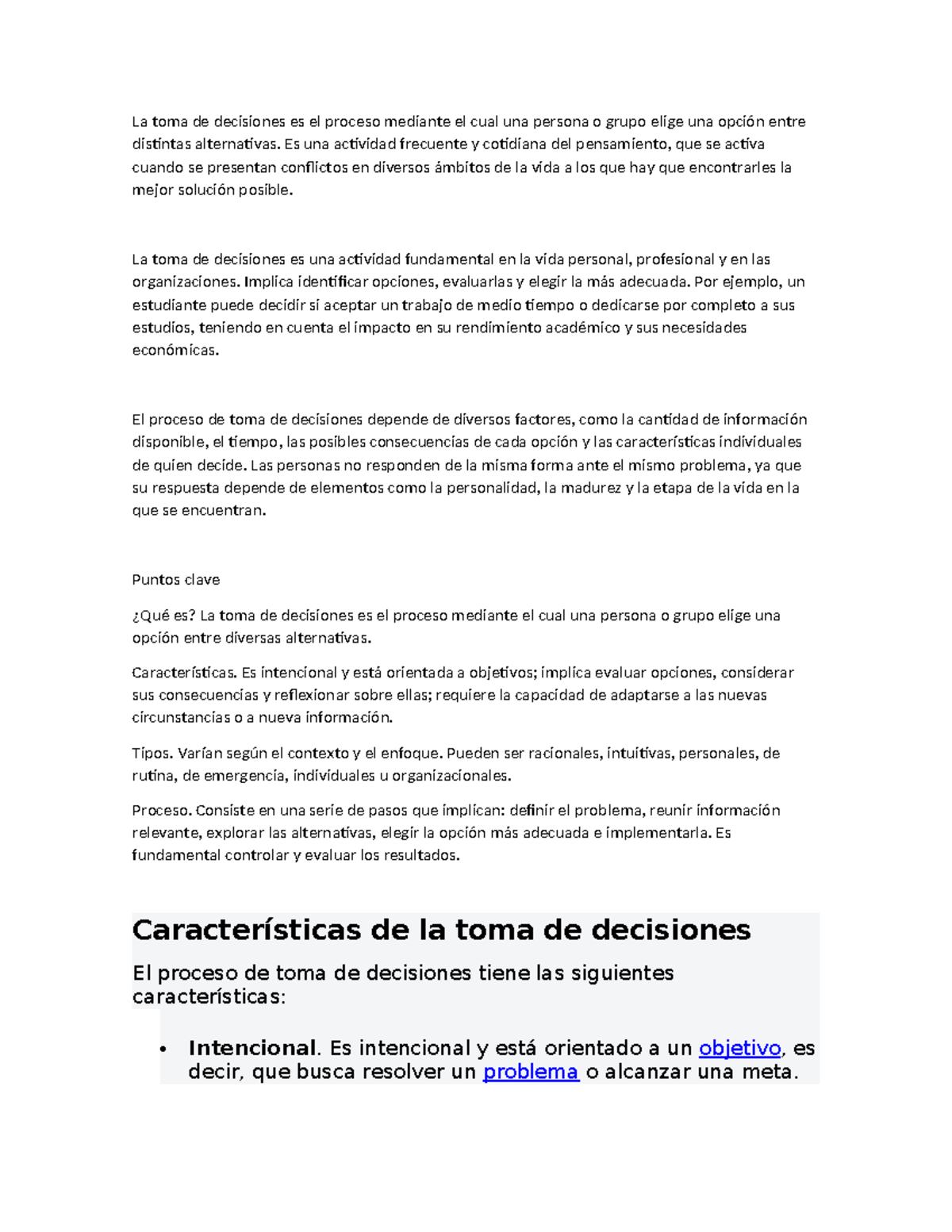 Toma de Decisiones: Módulo 3 - Proceso y Tipos de Decisiones - Studocu
