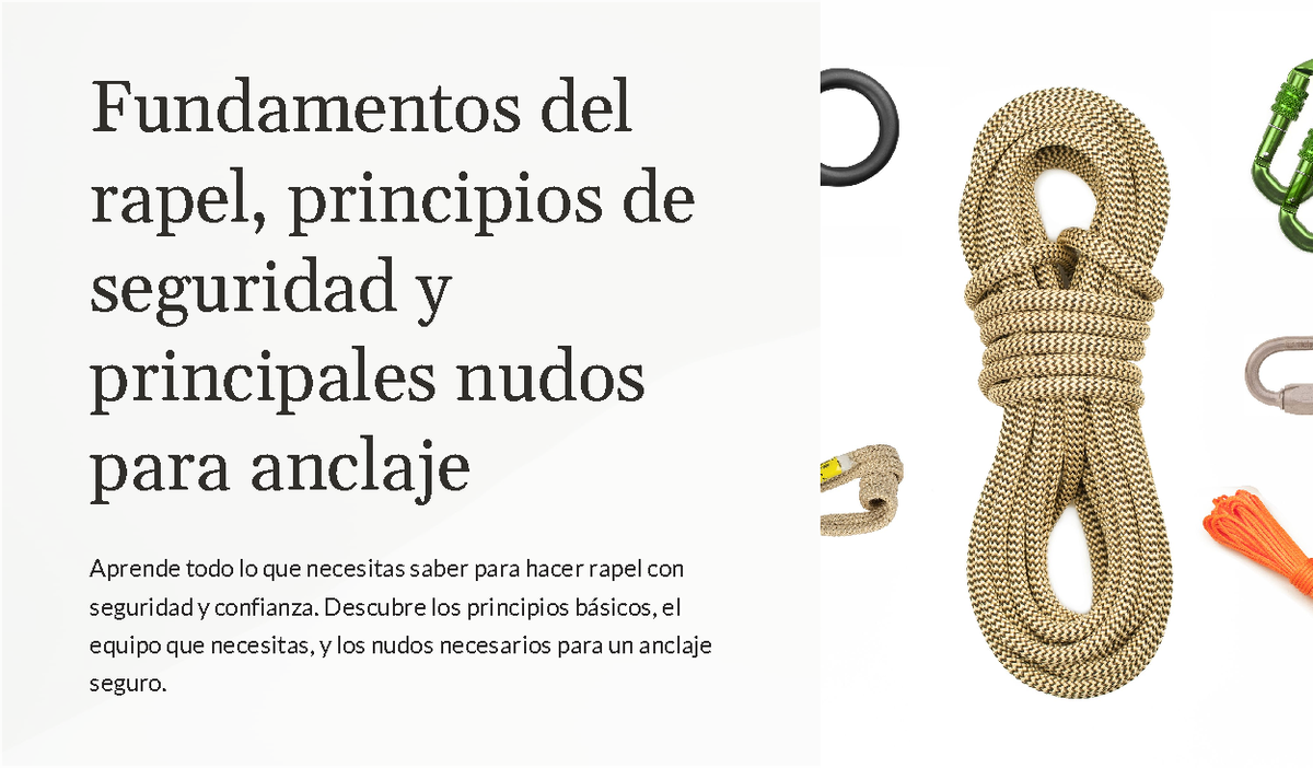 Fundamentos del Rappel: Seguridad y Nudos para Anclaje - Studocu