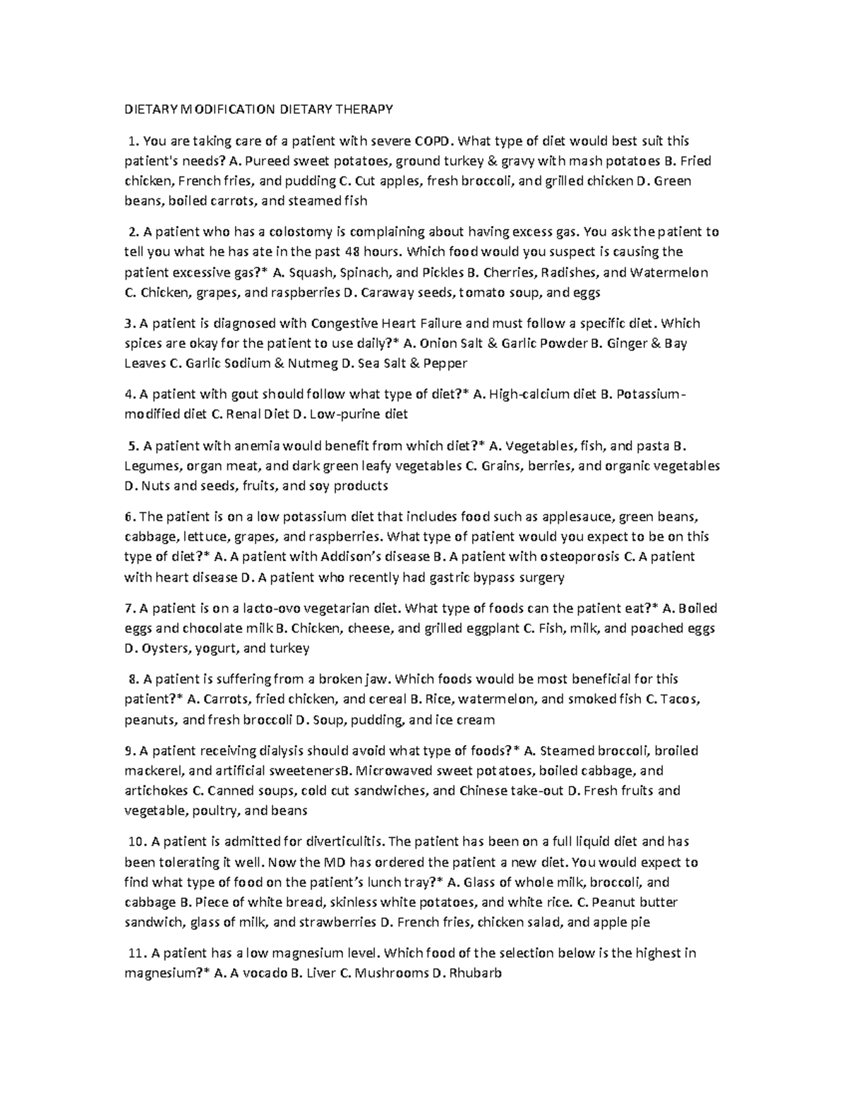 Dietary Modification Dietary Therapy - DIETARY MODIFICATION DIETARY ...
