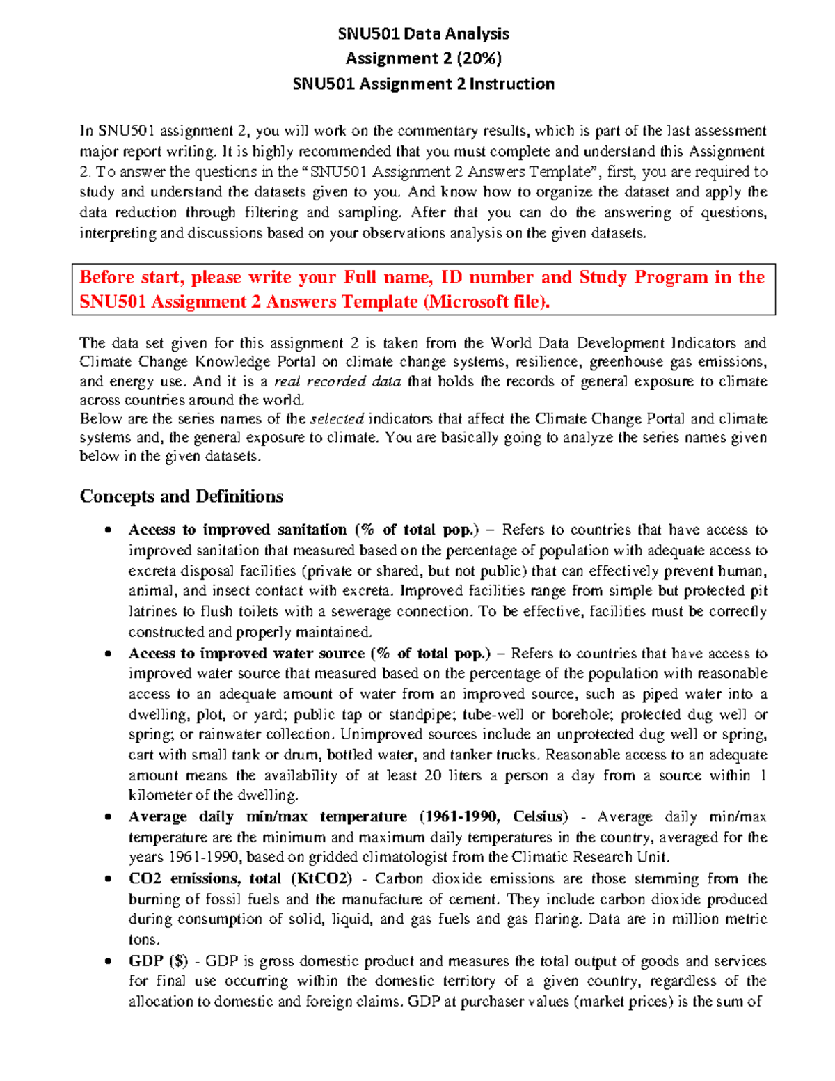 SNU501 Data Analysis Assignment 2: Climate Change Dataset Insights ...