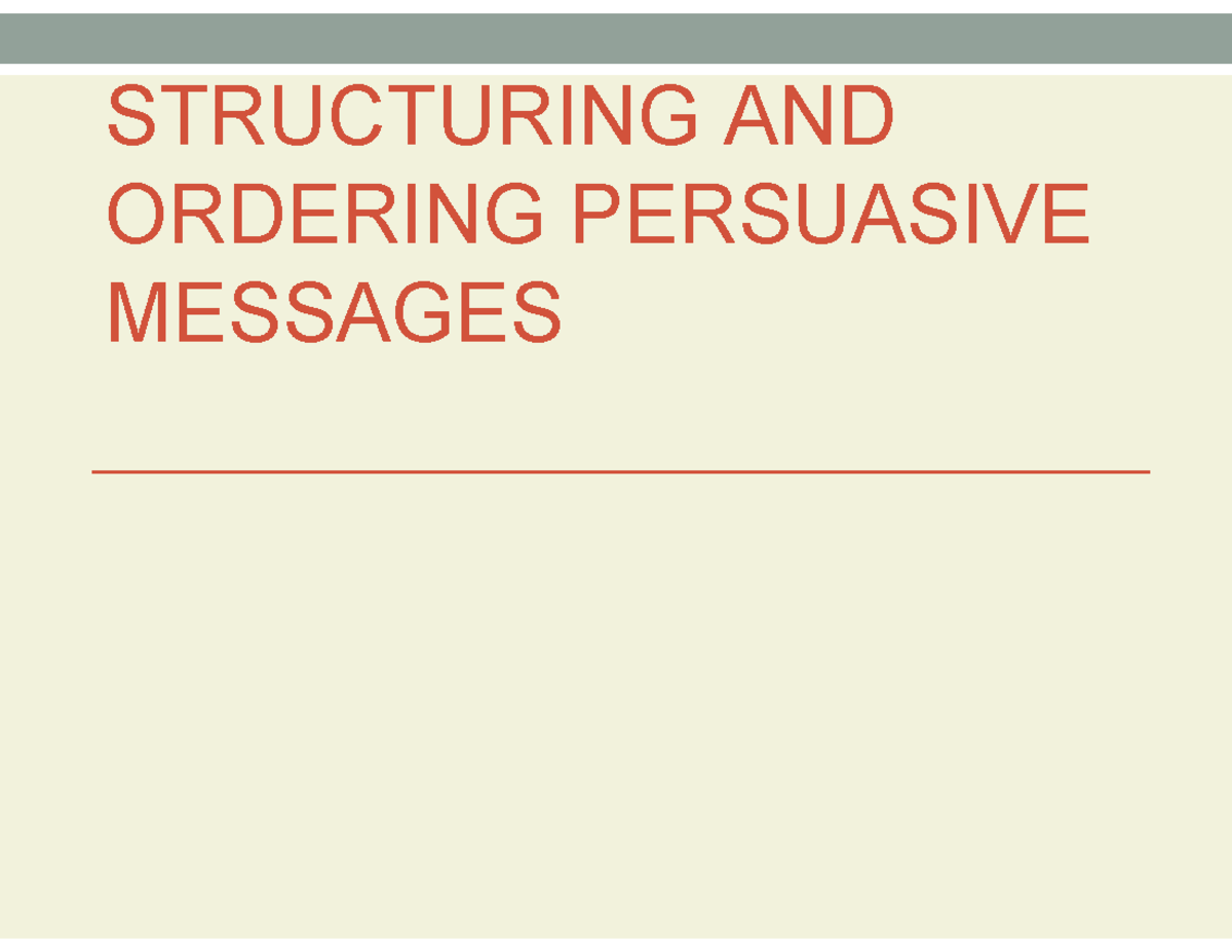 3101: Structuring Persuasive Messages & Inoculation Theory Insights ...