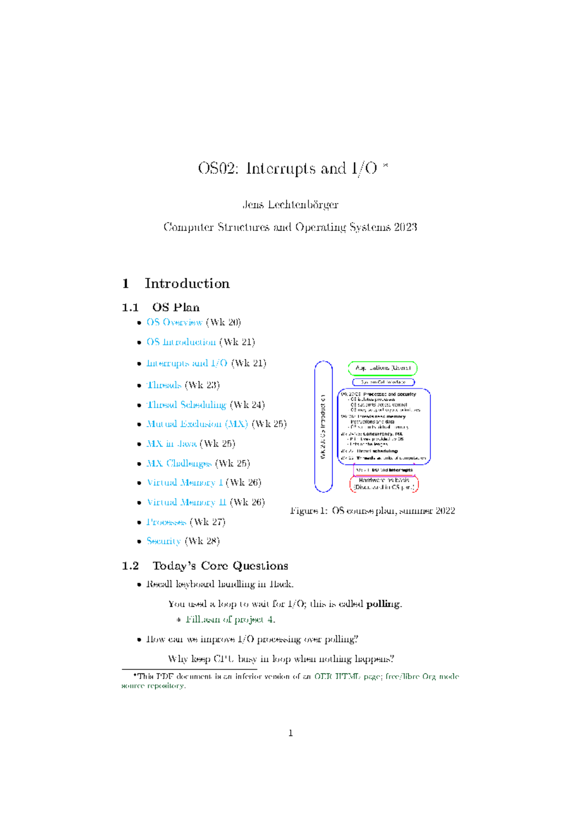 OS02: Interrupts in Computer Structures and Operating Systems 2023 ...