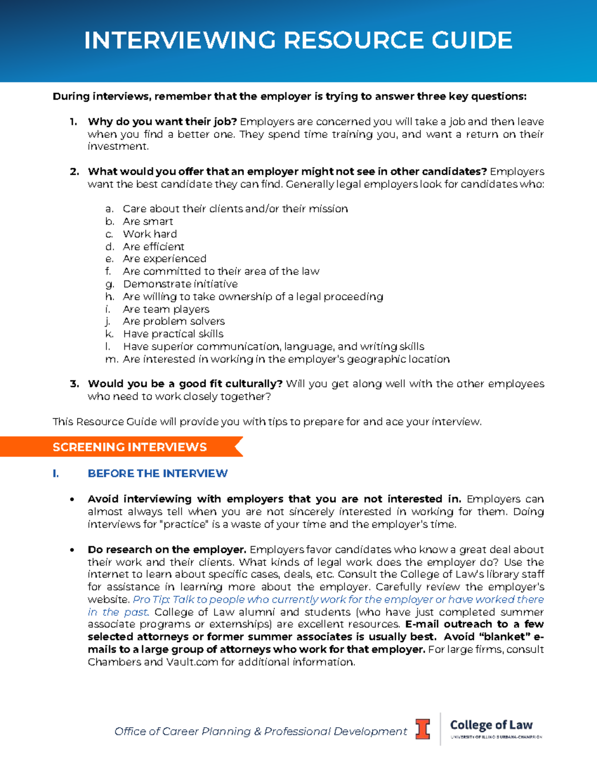 Interviewing Resource Guide: Tips for Success in Legal Interviews - Studocu