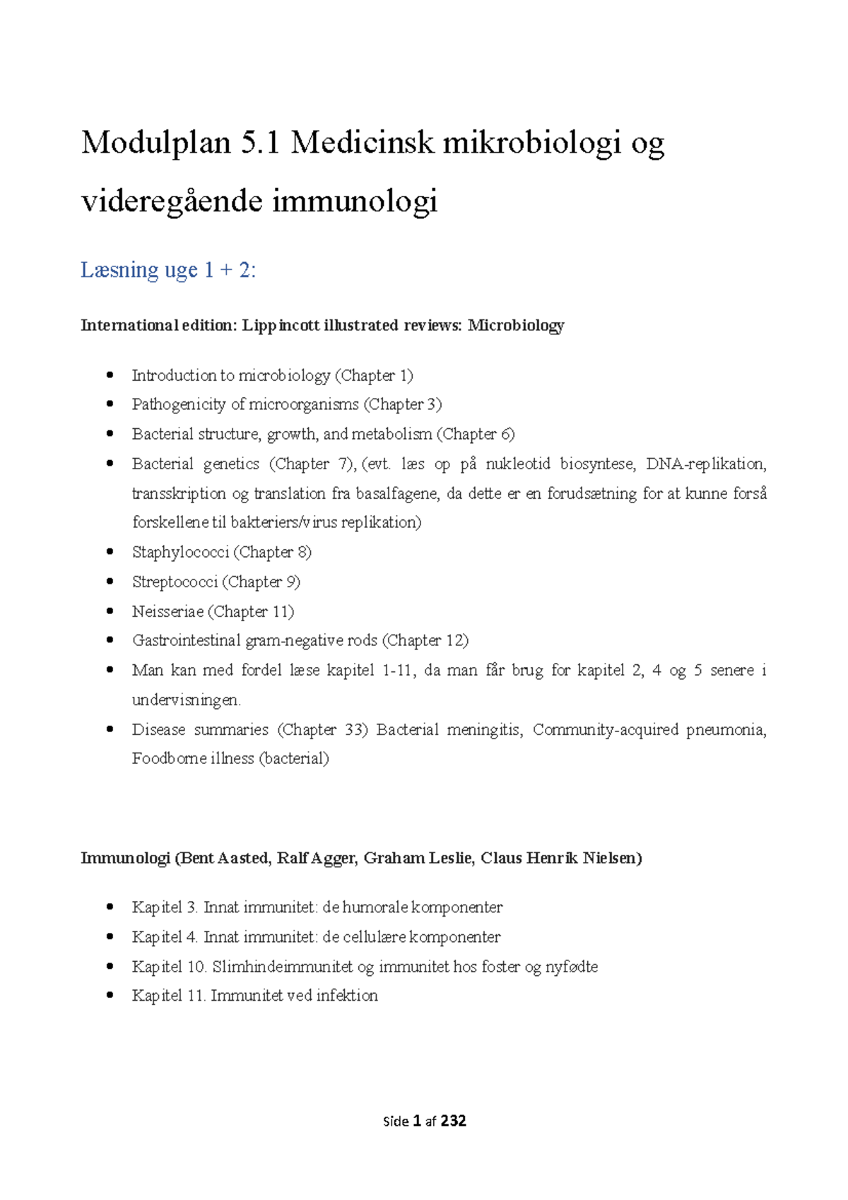 Modulplan til medicinsk mikrobiologi 2022 - Modulplan 5 Medicinsk ...