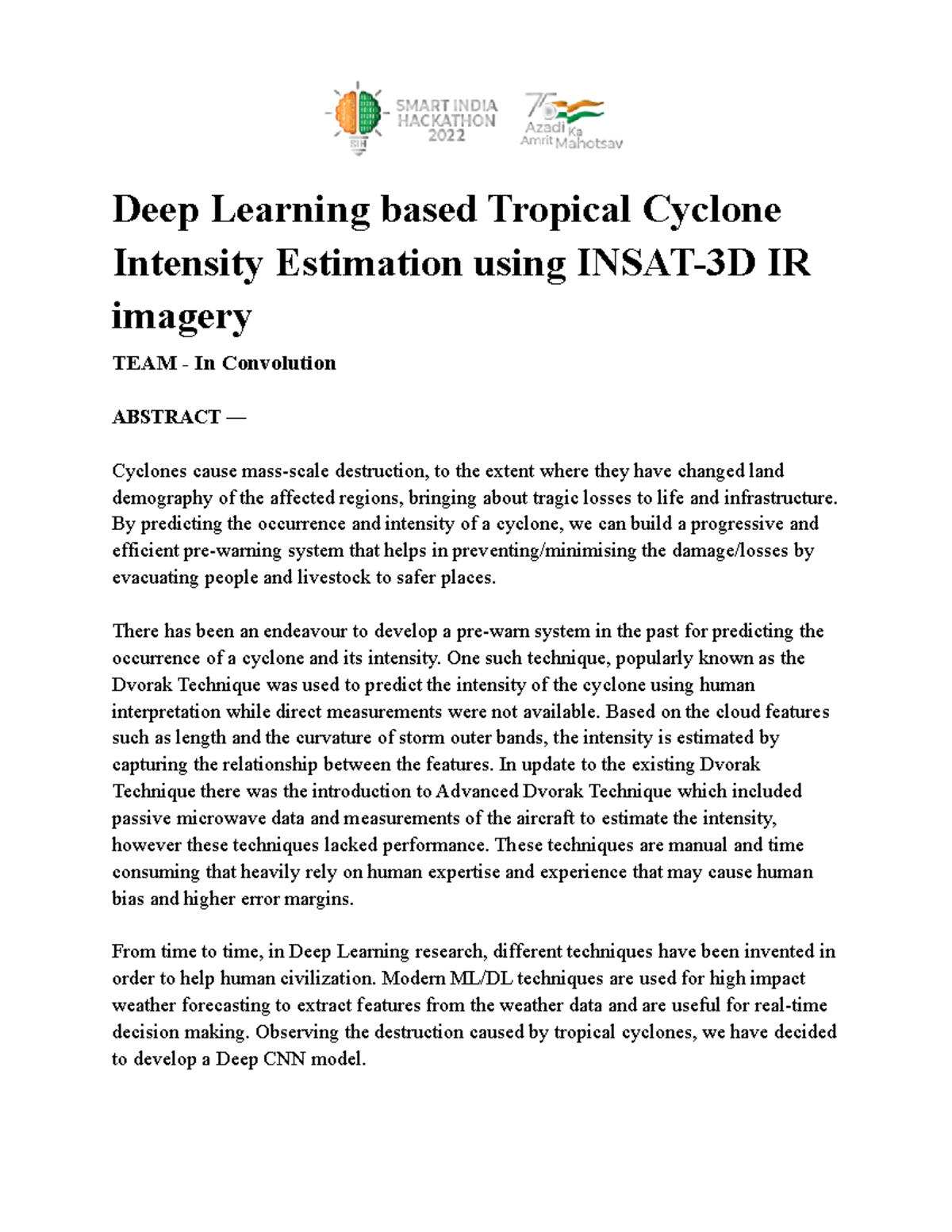 Final Presentation of CNN-Based Tropical Cyclone Intensity Estimation ...