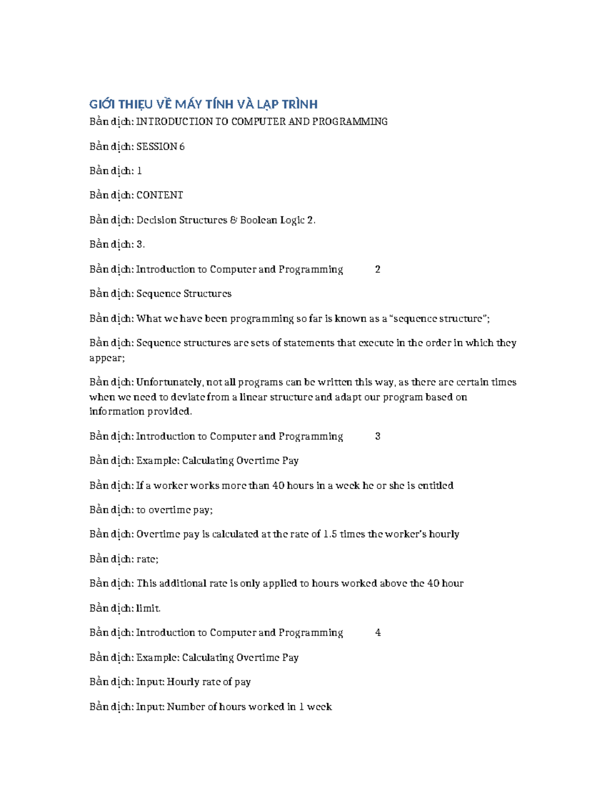 Chat GPT Day 6 Intro VN - Computer & Programming Homework - Studocu