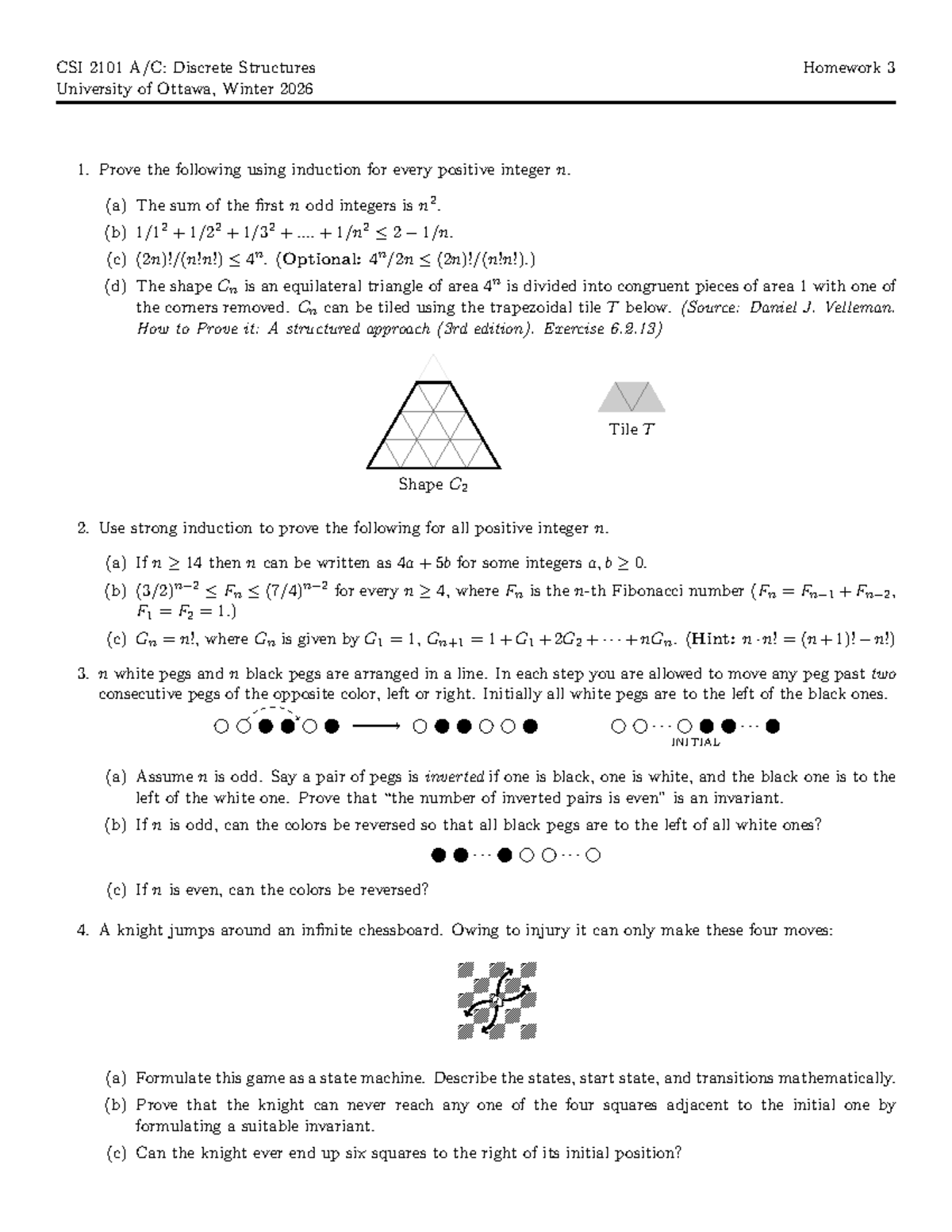 CSI 2101 - Winter 2026 Discrete Structures Homework 3 Solutions - Studocu