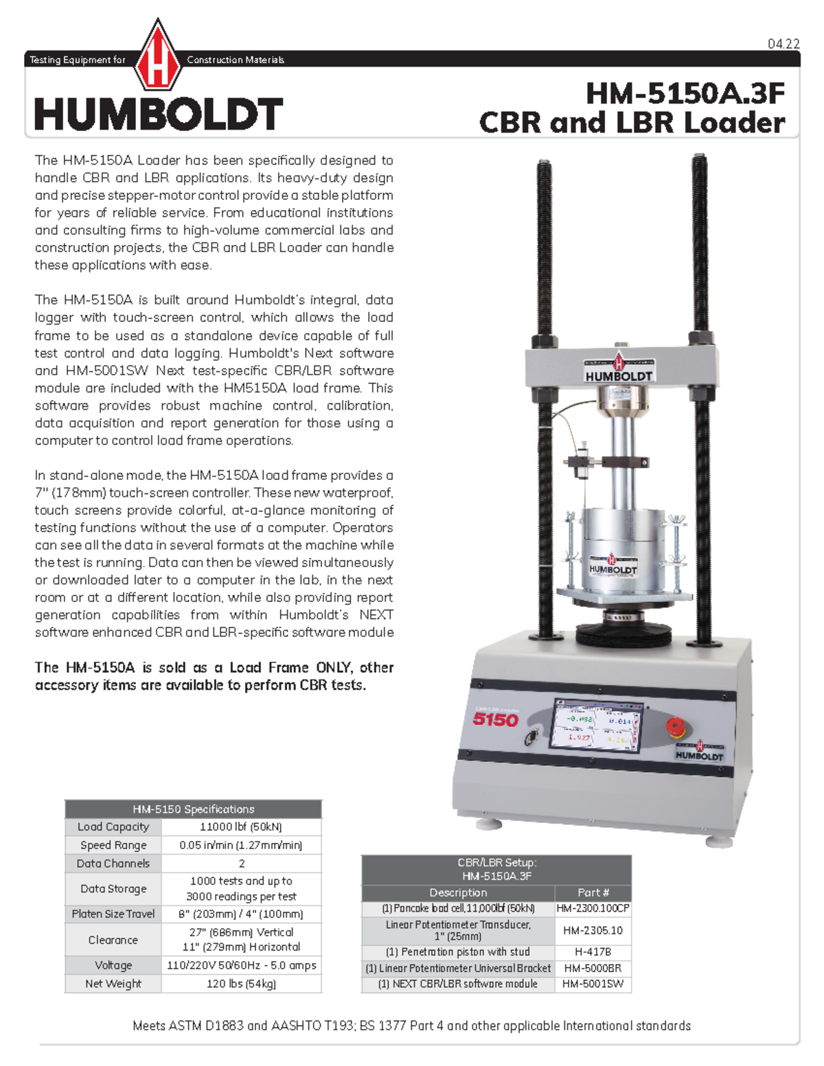 HM-5150A 2022 - Equipment Overview for CBR and LBR Testing - Studocu