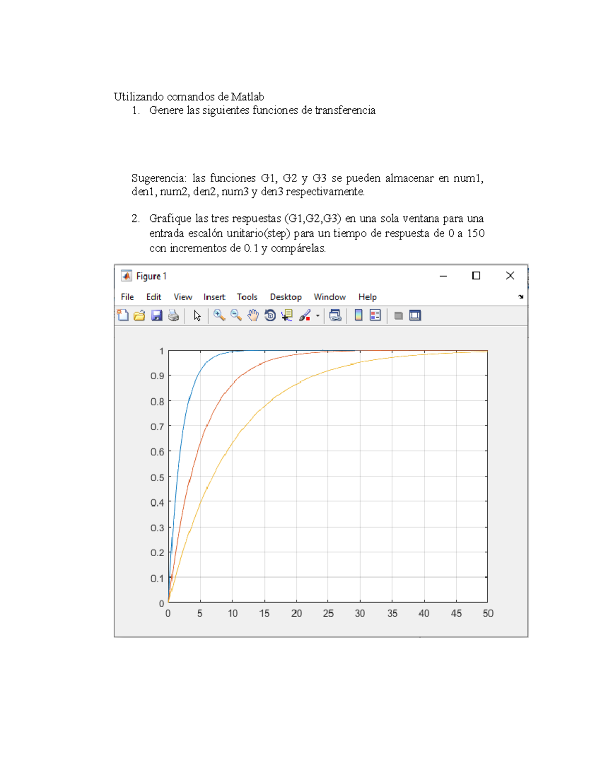 Práctica 5: Lab de Control e Introducción a Matlab y Simulink - Studocu