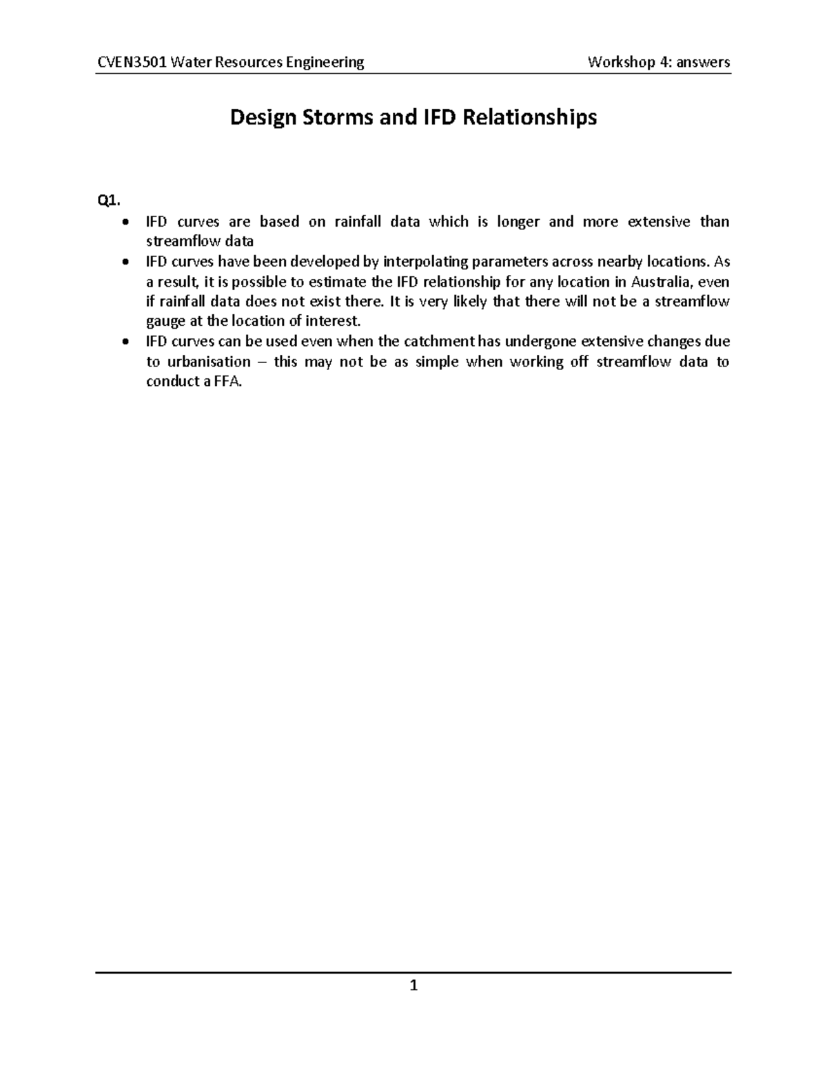 CVEN3501 Water Resources Engineering Workshop 4: Design Storms & IFD ...