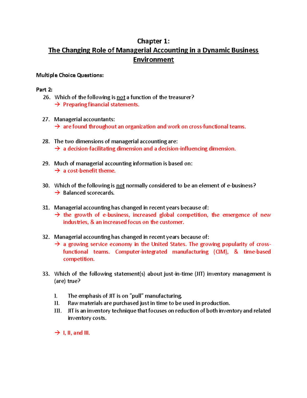 Chapter 1 (Part 2) - Evolving Managerial Accounting Concepts and Roles ...