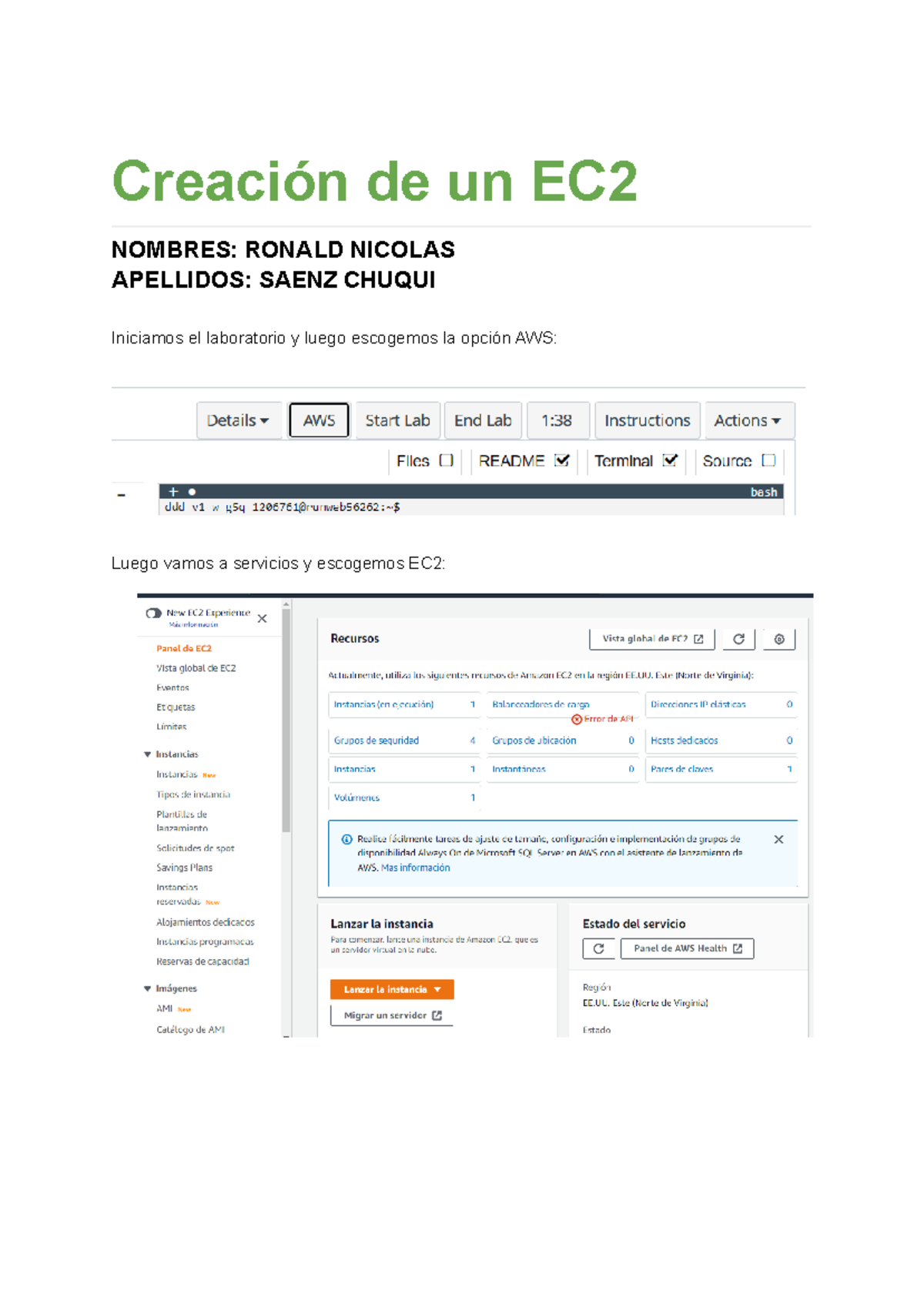 Introducción a Amazon EC2: Creación y Configuración de Instancias - Studocu