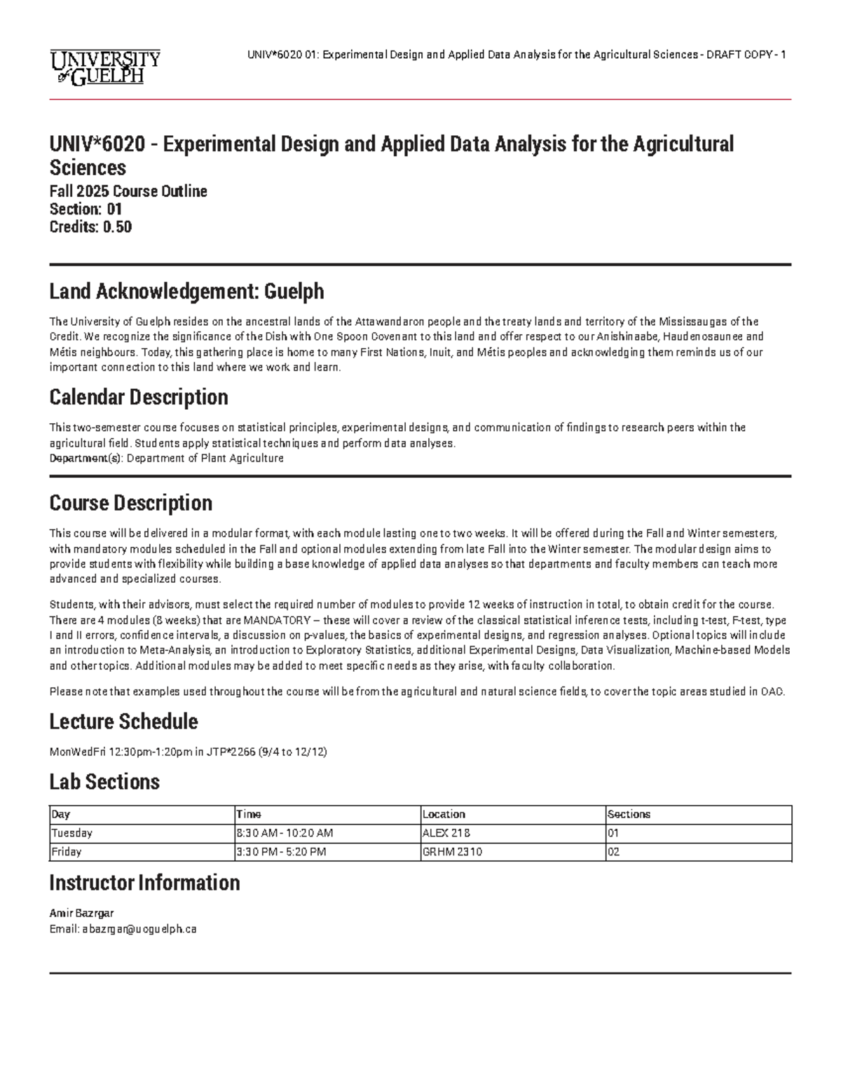 01: Experimental Design & Data Analysis in Agricultural Sciences - Fall ...