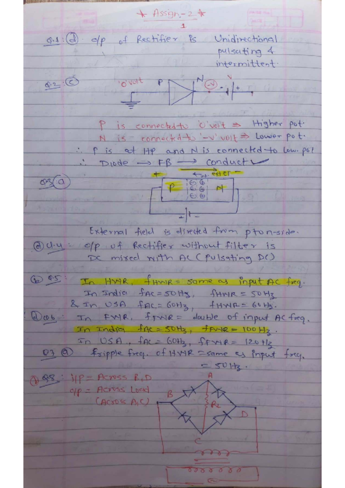 Assignment 2 Solutions: Semiconductor Rectifier Concepts - Studocu