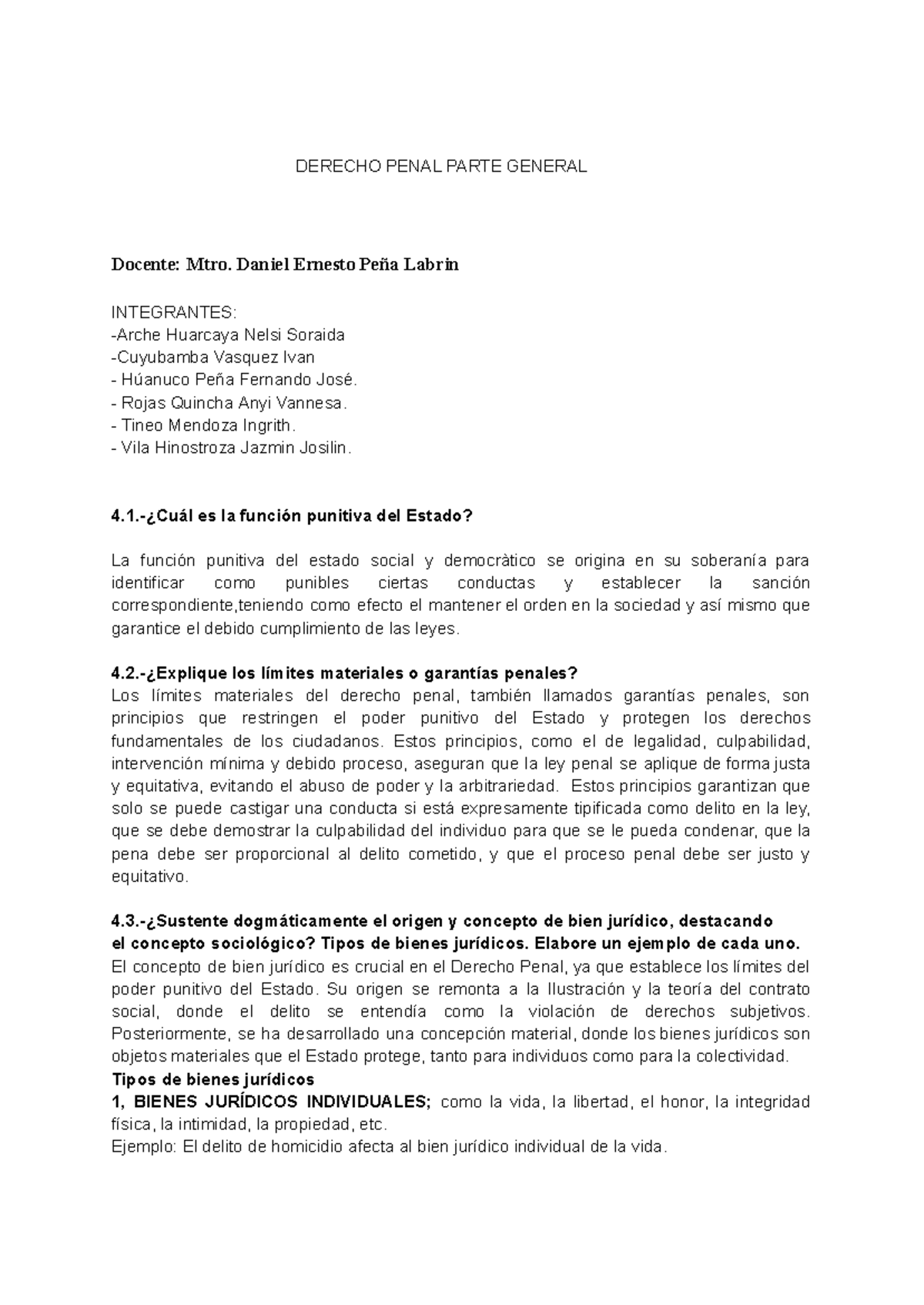 DERECHO PENAL PARTE GENERAL: Funciones, Principios y Garantías - Studocu