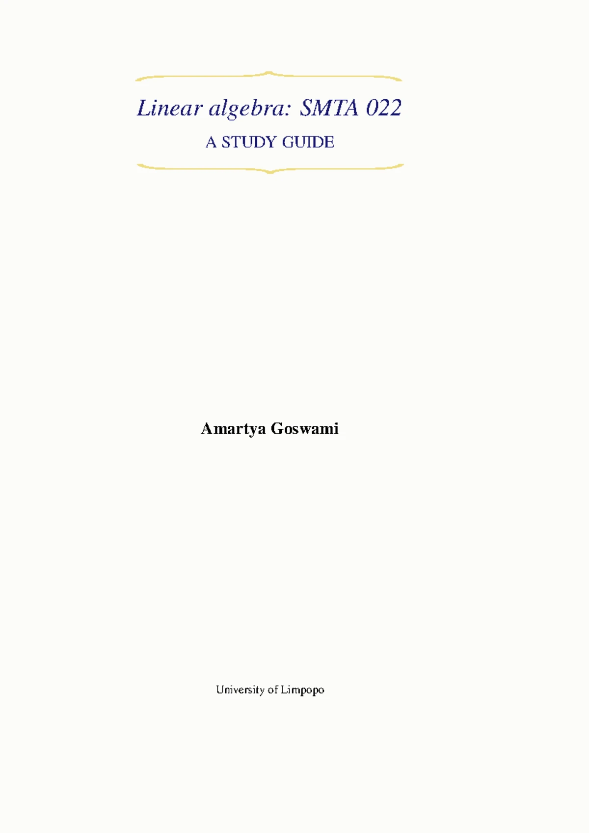 Linear Maps: Key Concepts and Questions - Revision Notes - Studocu