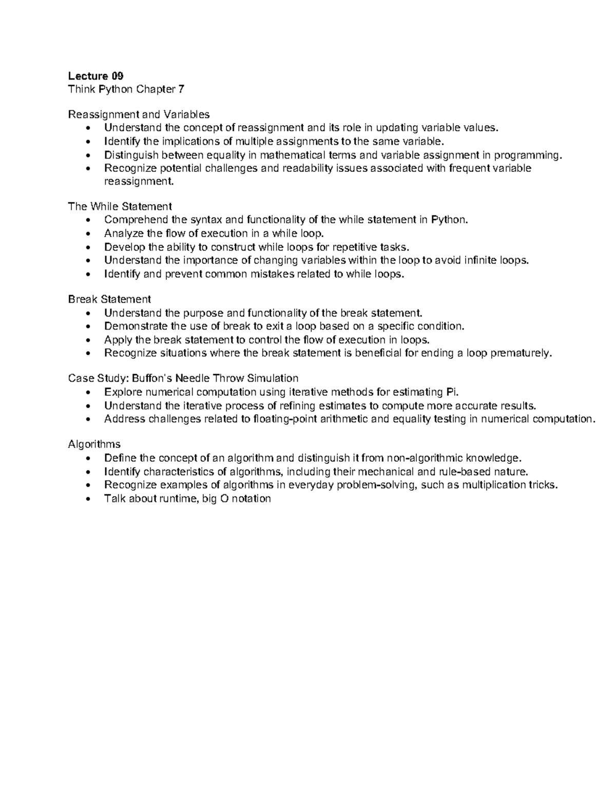 Lecture 09: Think Python Ch. 7 - Reassignment, While Loops & Algorithms ...