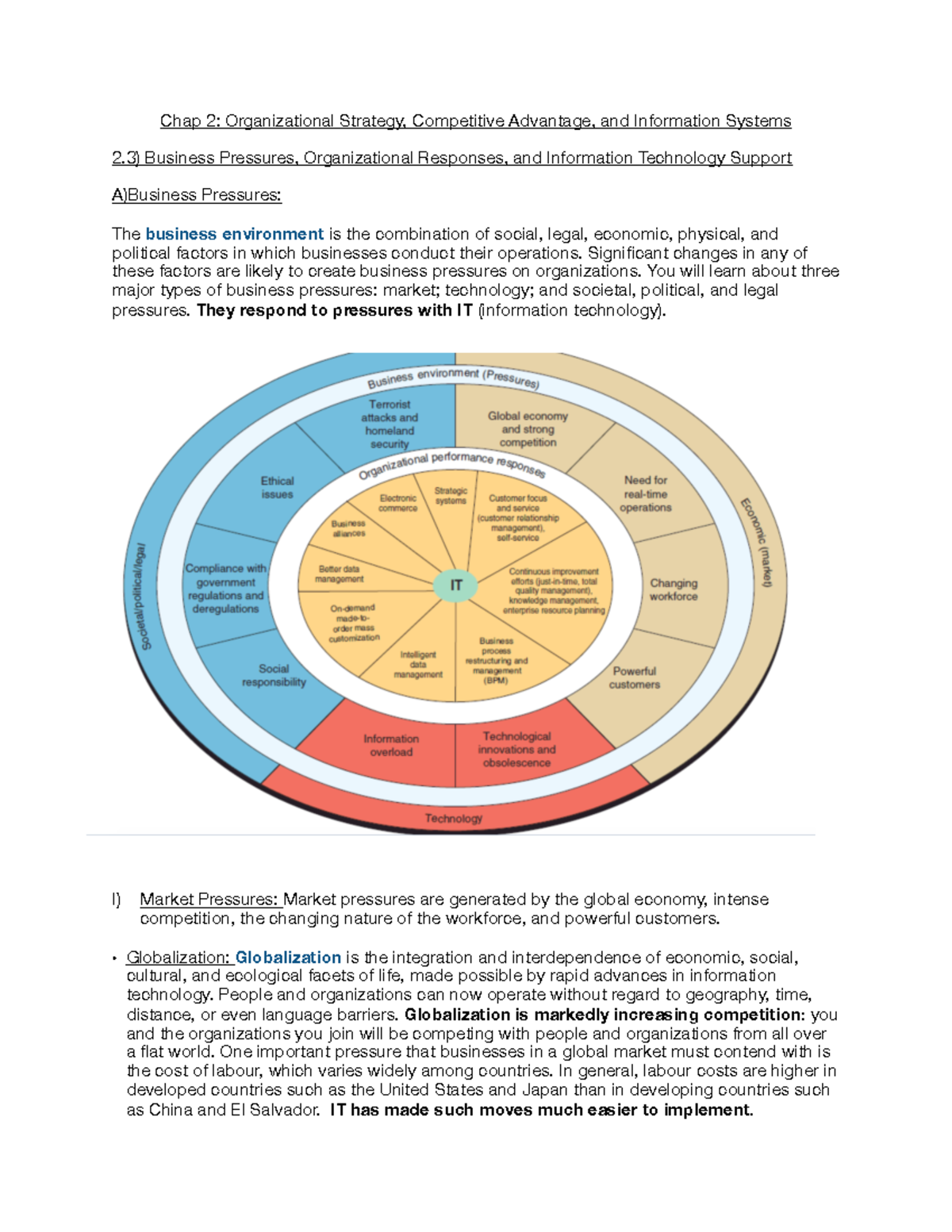 Chap 2: Organizational Strategy, Competitive Advantage, and Information ...