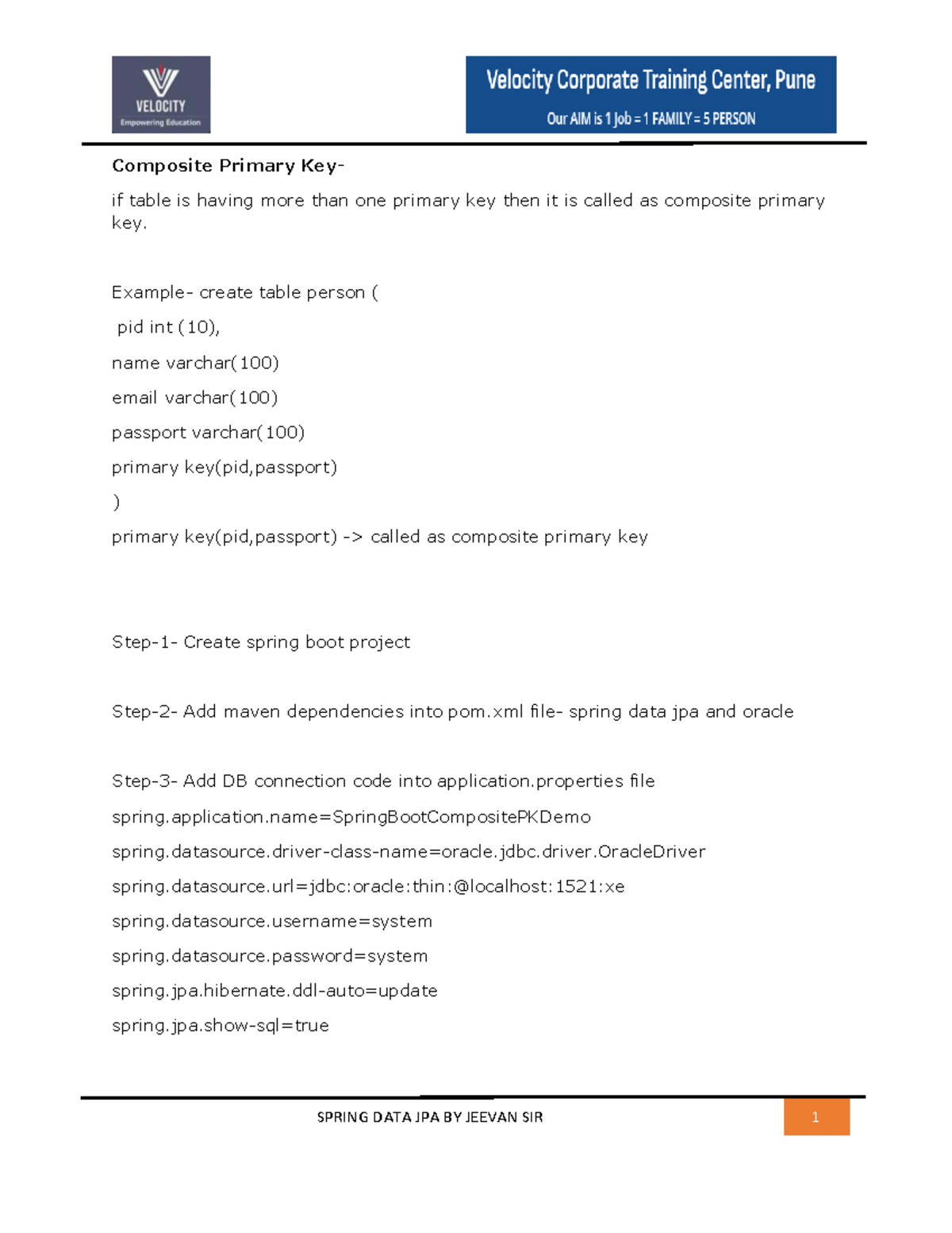 Spring Data JPA: Composite Primary Key Implementation (Session-7) - Studocu