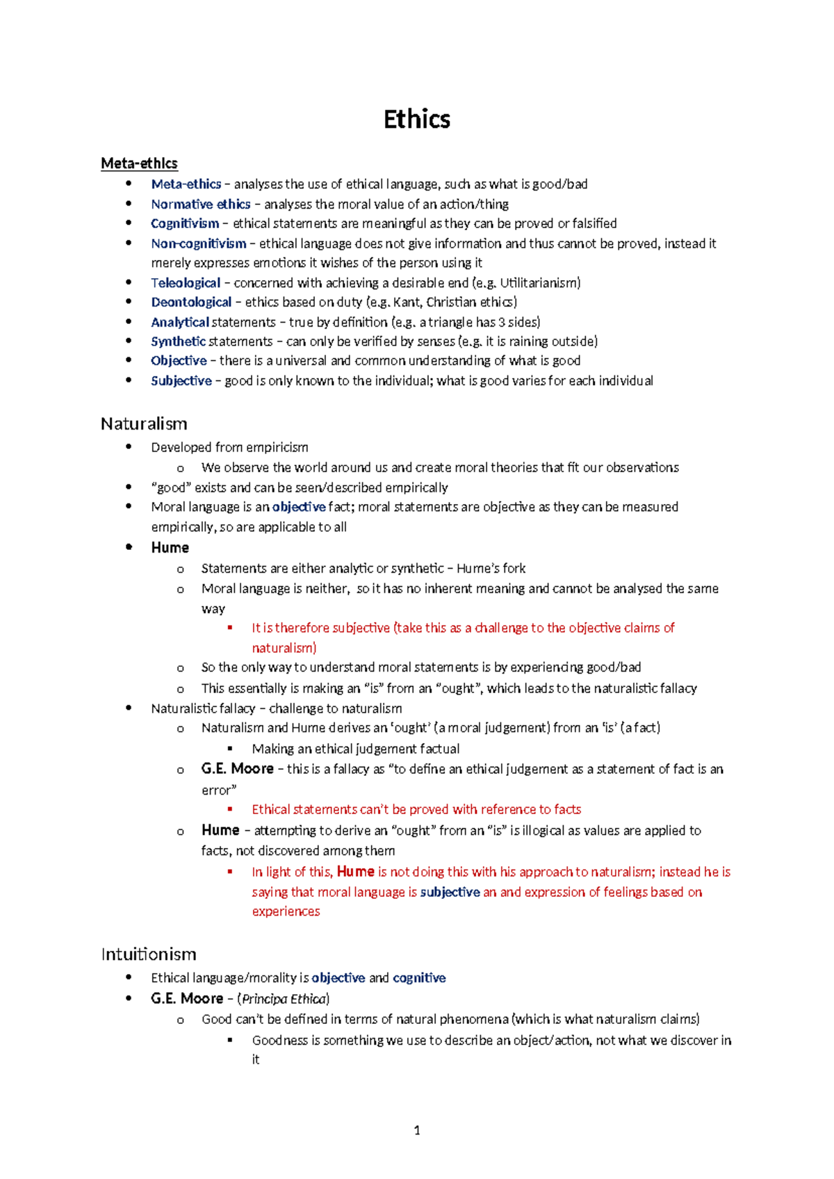 OCR Ethics Revision Guide: Key Concepts and Theories - Studocu