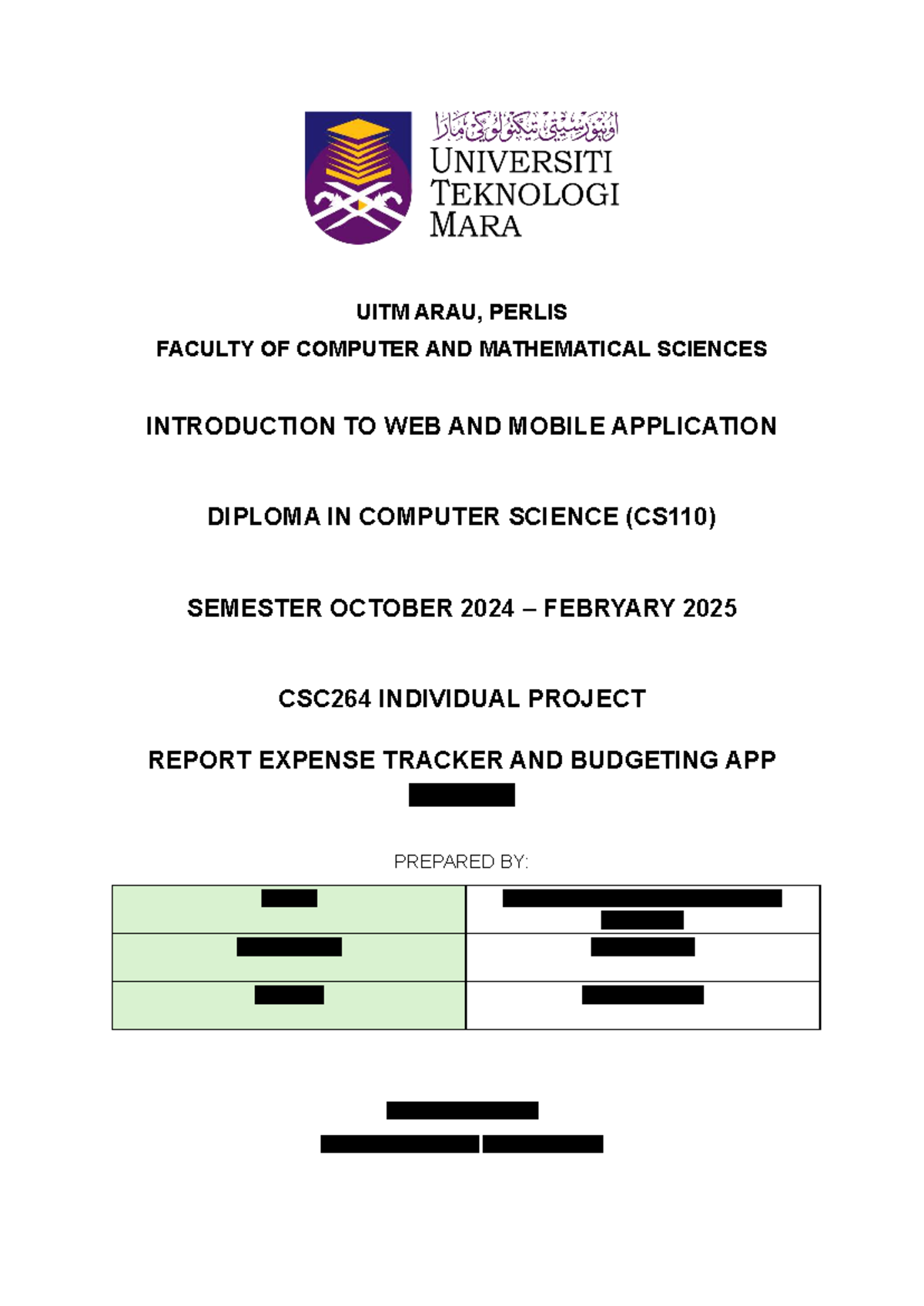 CSC264 Individual Project Report: ShiPay Expense Tracker App - Studocu