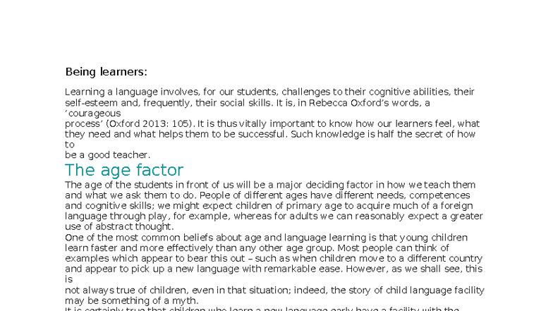 Being Learners: Language Acquisition Challenges and Strategies (PPGD ...