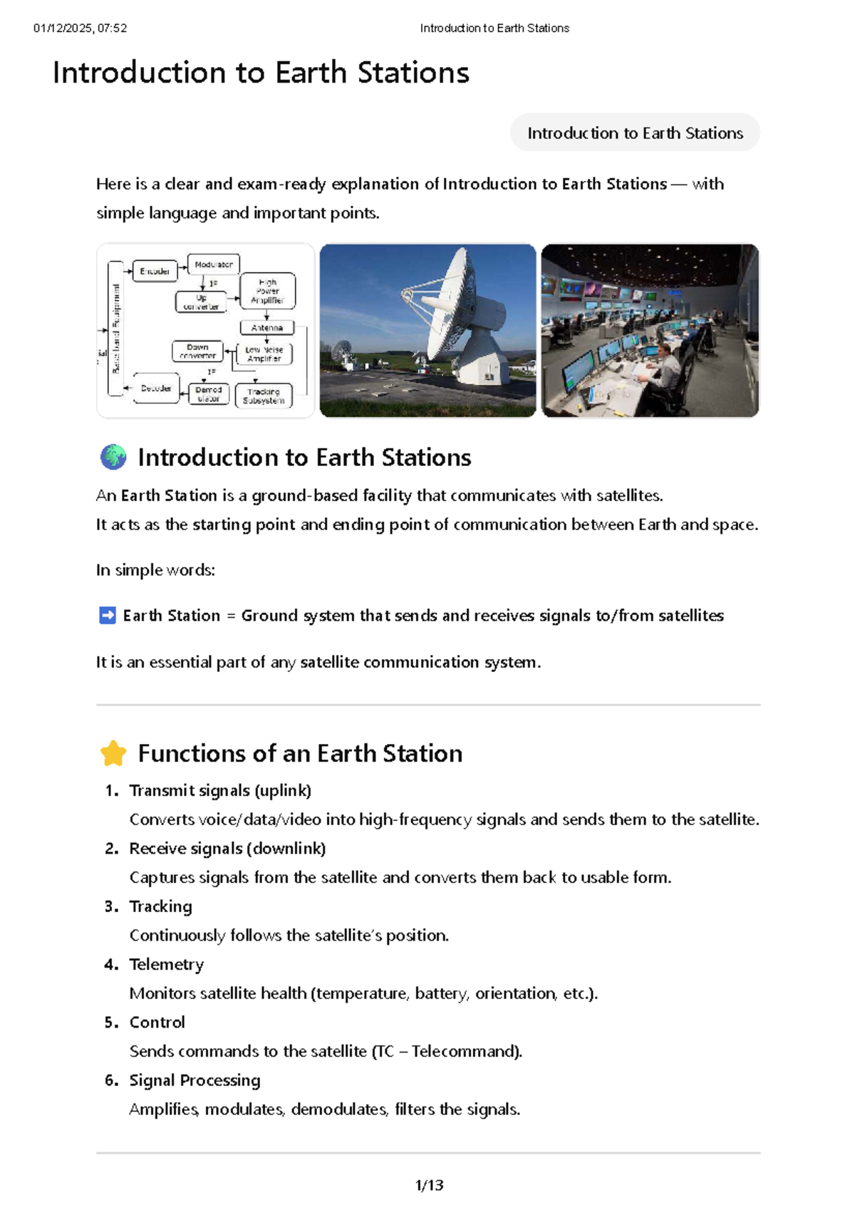 07:52 Introduction to Earth Stations: Key Functions and Components ...