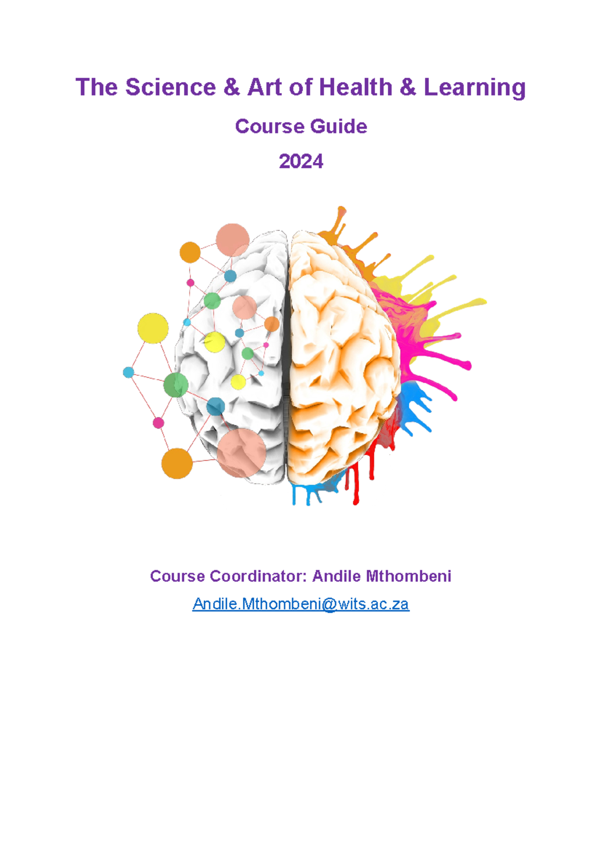 SAHL Course Guide: Exploring Health & Learning Perspectives (2024