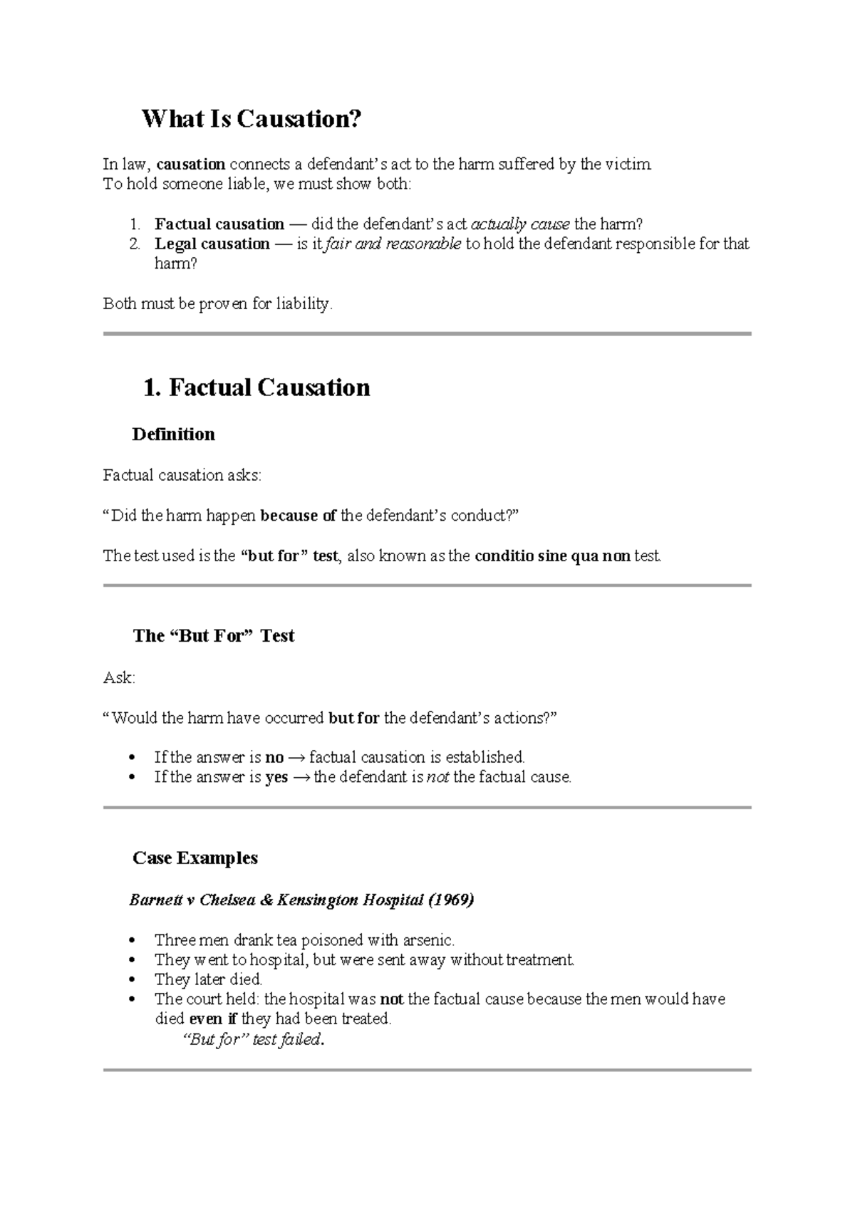 What Is Causation? Understanding Factual and Legal Causation in Law ...