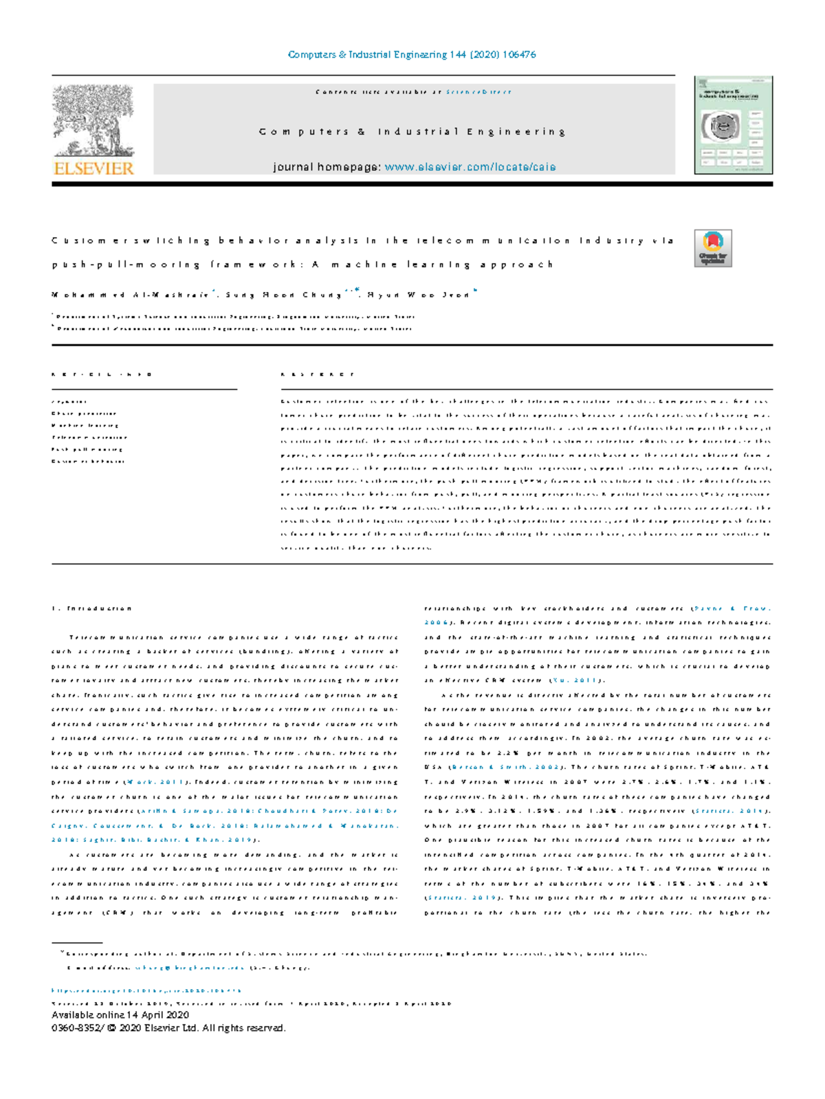 Customer Churn Prediction in Telecom: A Machine Learning Approach (IE ...