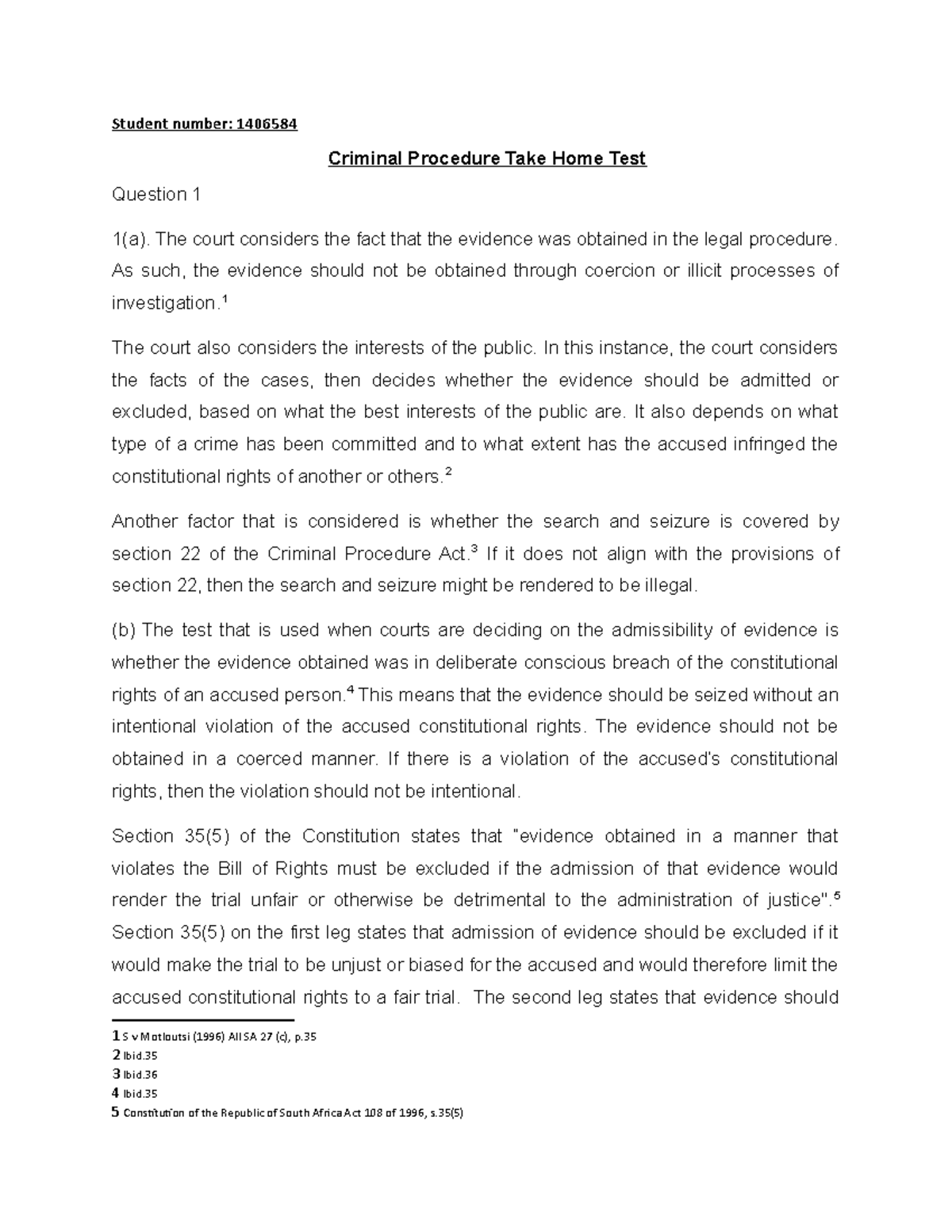 Criminal Procedure Lecture Summary 2021: Key Test Insights - Studocu