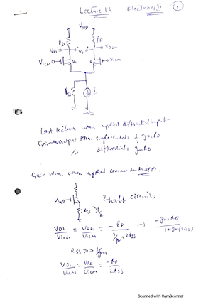Electronics 2 - Course Contents - Electronics II - Studocu