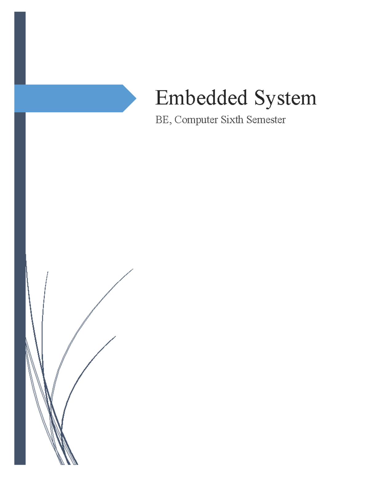 Embedded Systems Overview - Notes for BE Computer Sixth Semester - Studocu