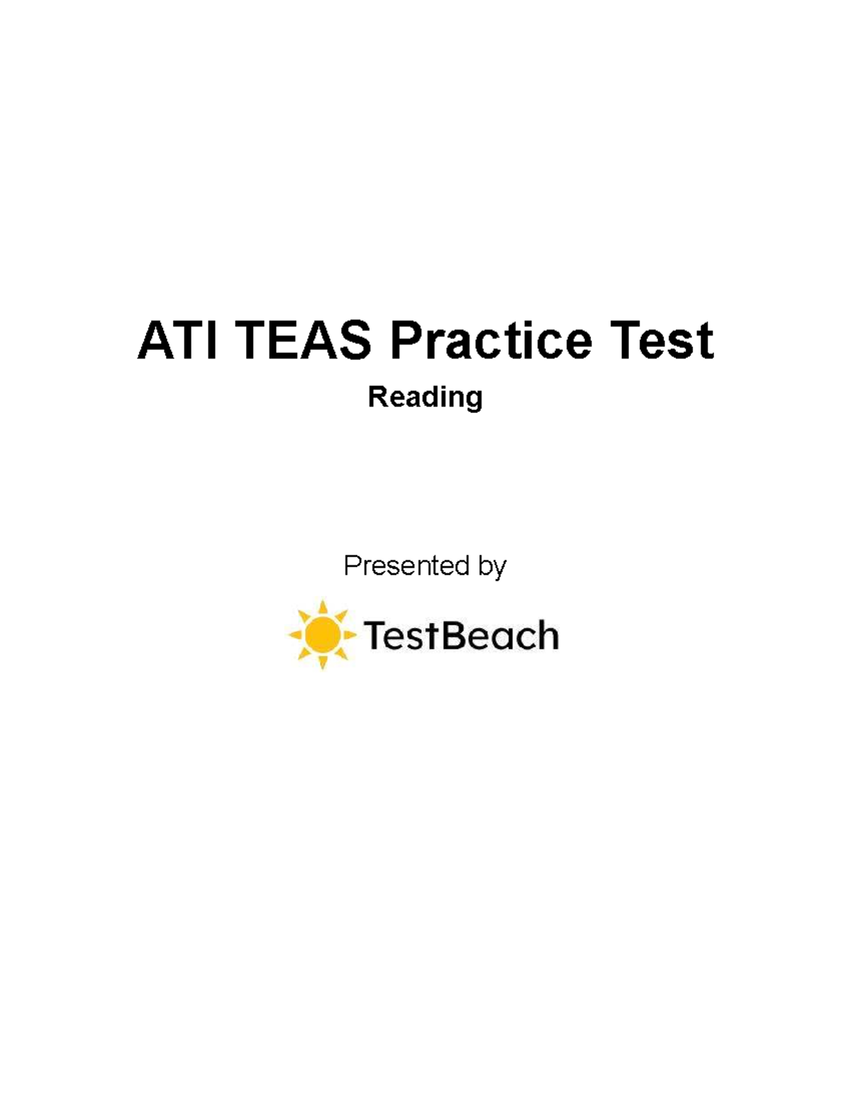 TEAS Reading Practice Test: Key Concepts and Insights - Studocu
