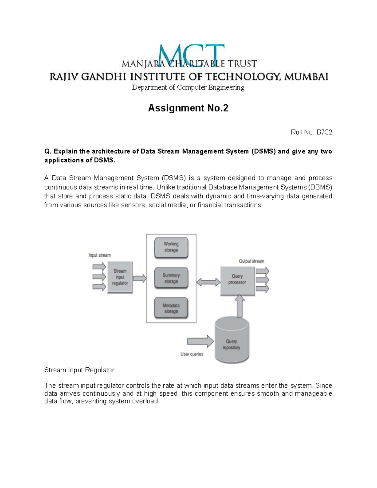 BDA 2: Data Stream Management Systems & Recommendation Systems Overview ...