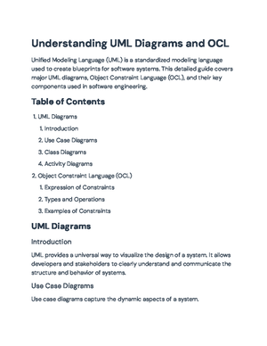UML Diagrams and OCL: An In-Depth Guide for Software Engineering ...