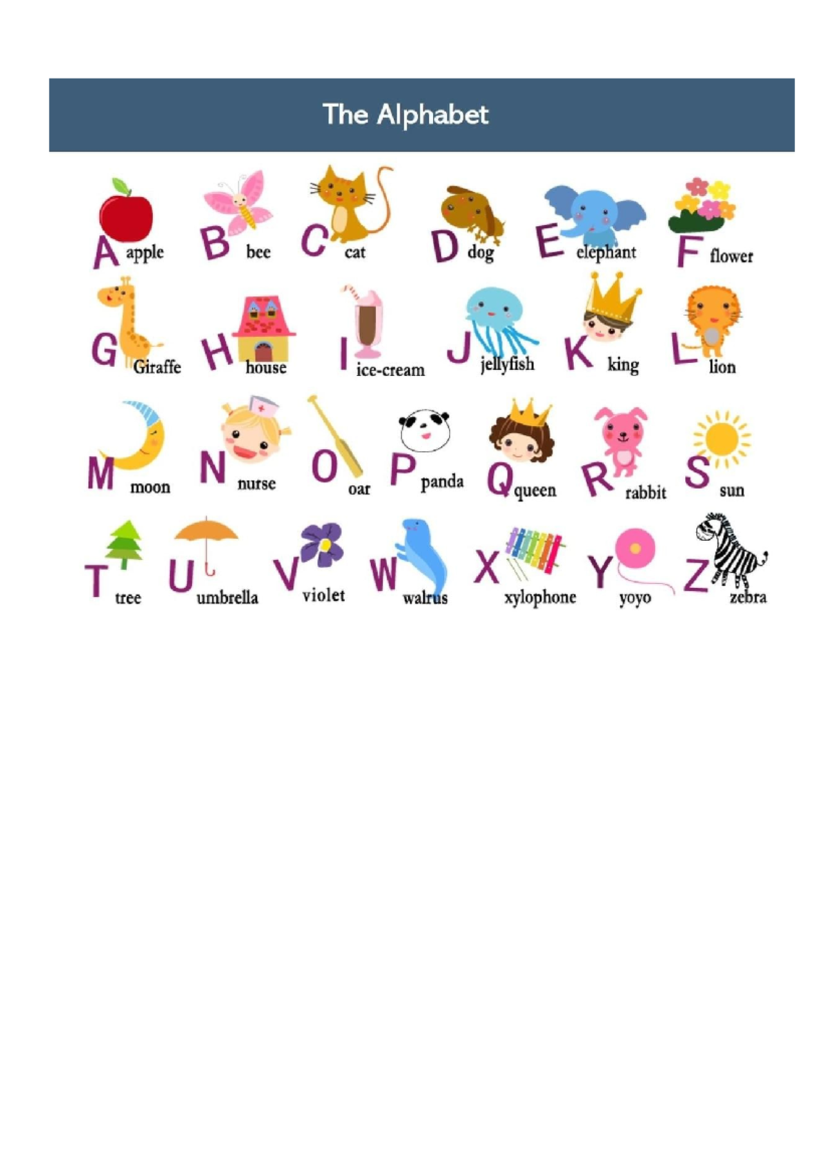 Alphabet Overview: A to Z with Examples - Studocu