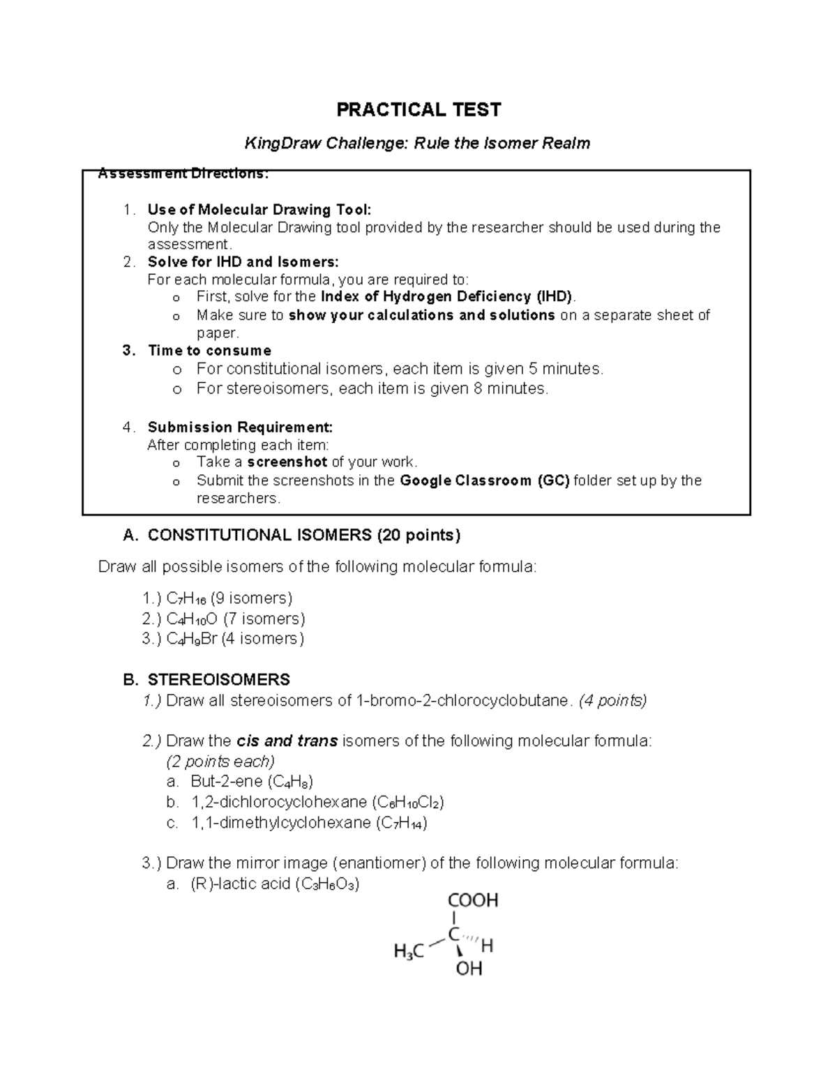 Practical-TEST - read thus the - PRACTICAL TEST KingDraw Challenge ...