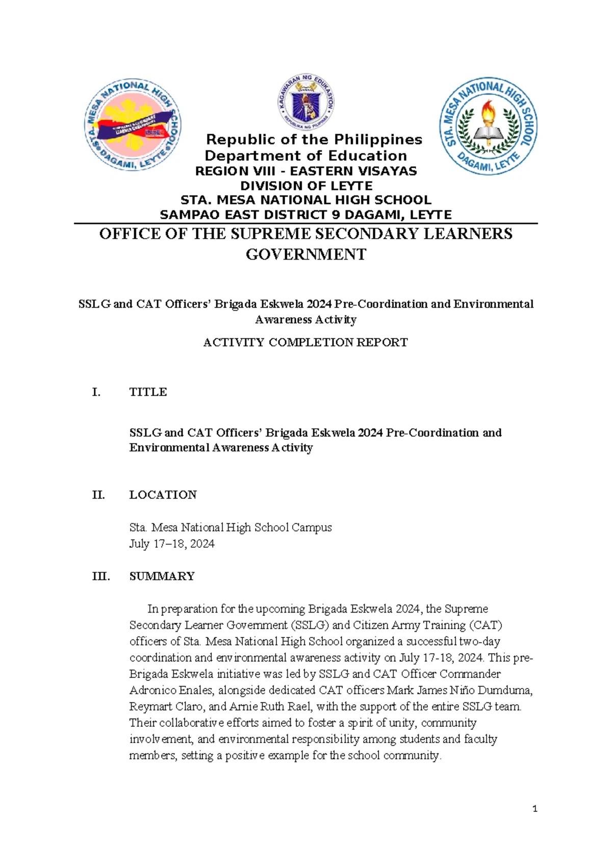 Brigada Eskwela 2025 Program Part I Registration & Opening Ceremony ...