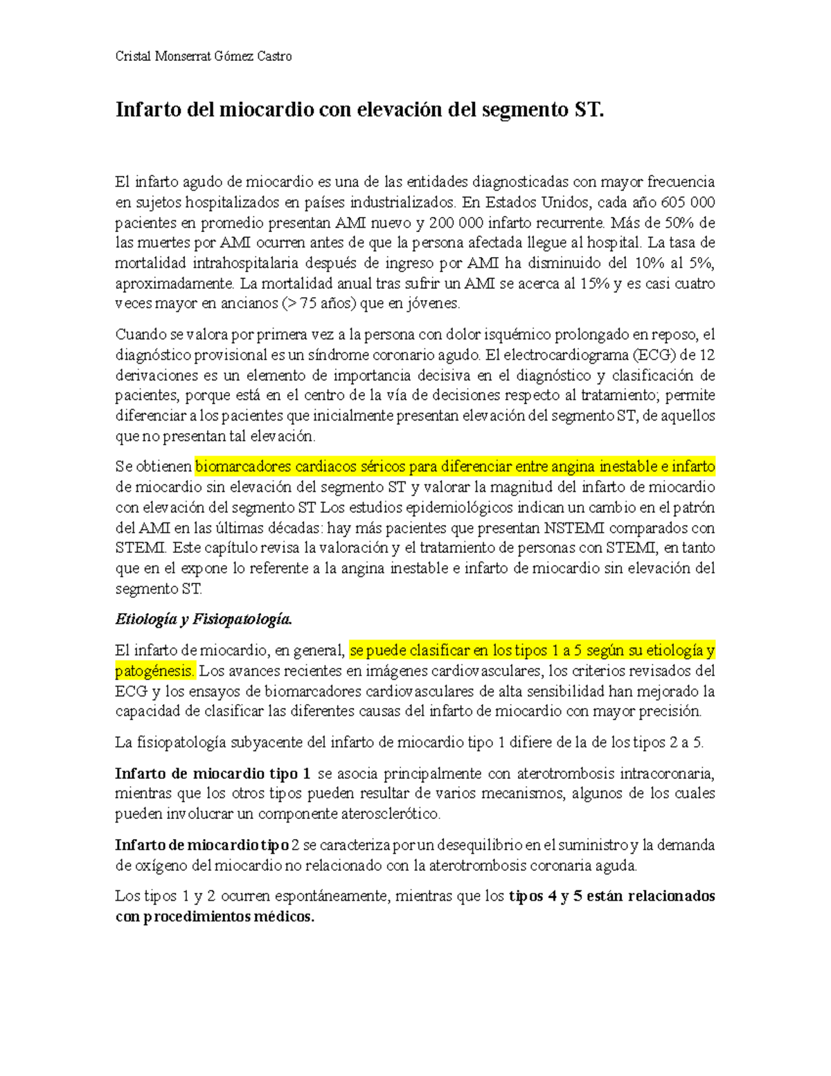 Infarto Agudo de Miocardio con Elevación del Segmento ST - IAMCEST ...