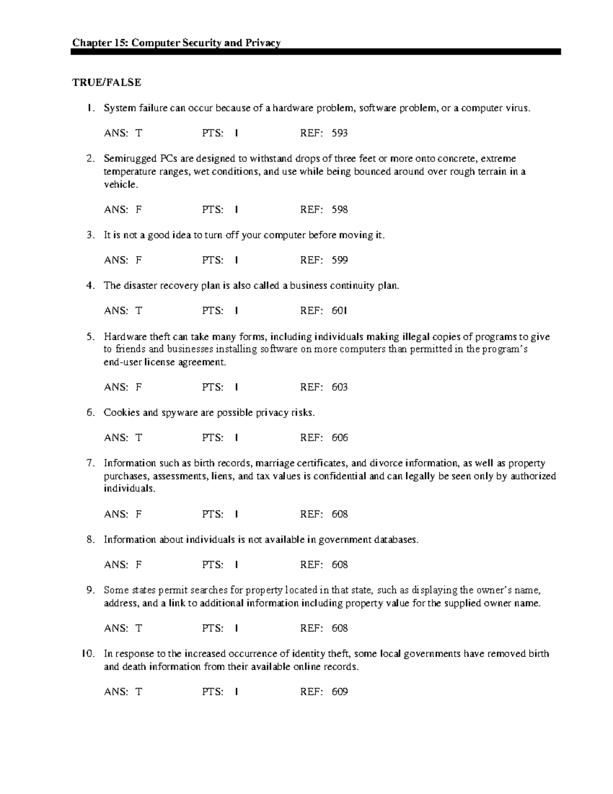 Chapter 15 - Test Bank for Understanding computers: today and tomorrow ...