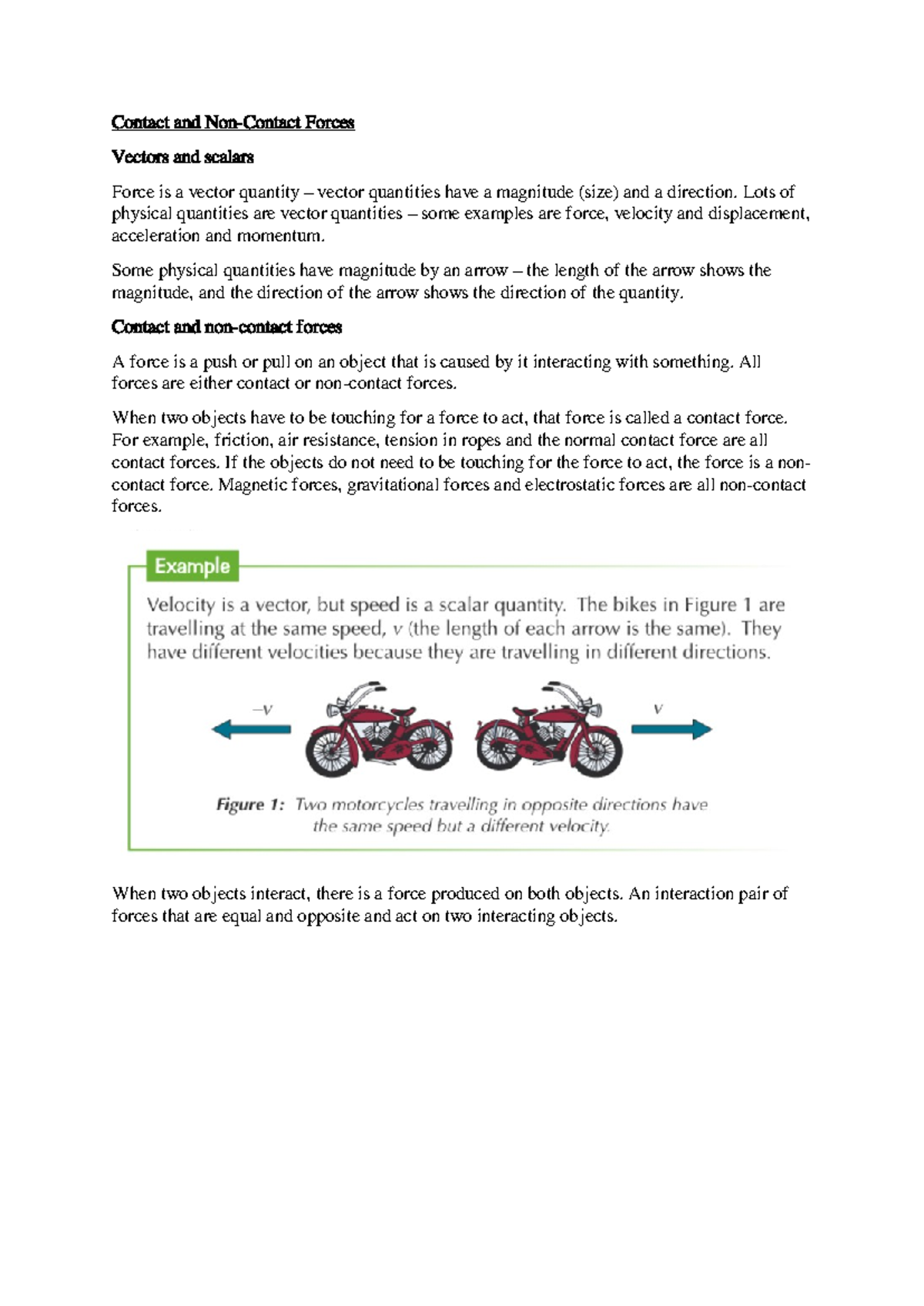 Physics Revision 2 - Forces, Motion, and Work Notes - Studocu