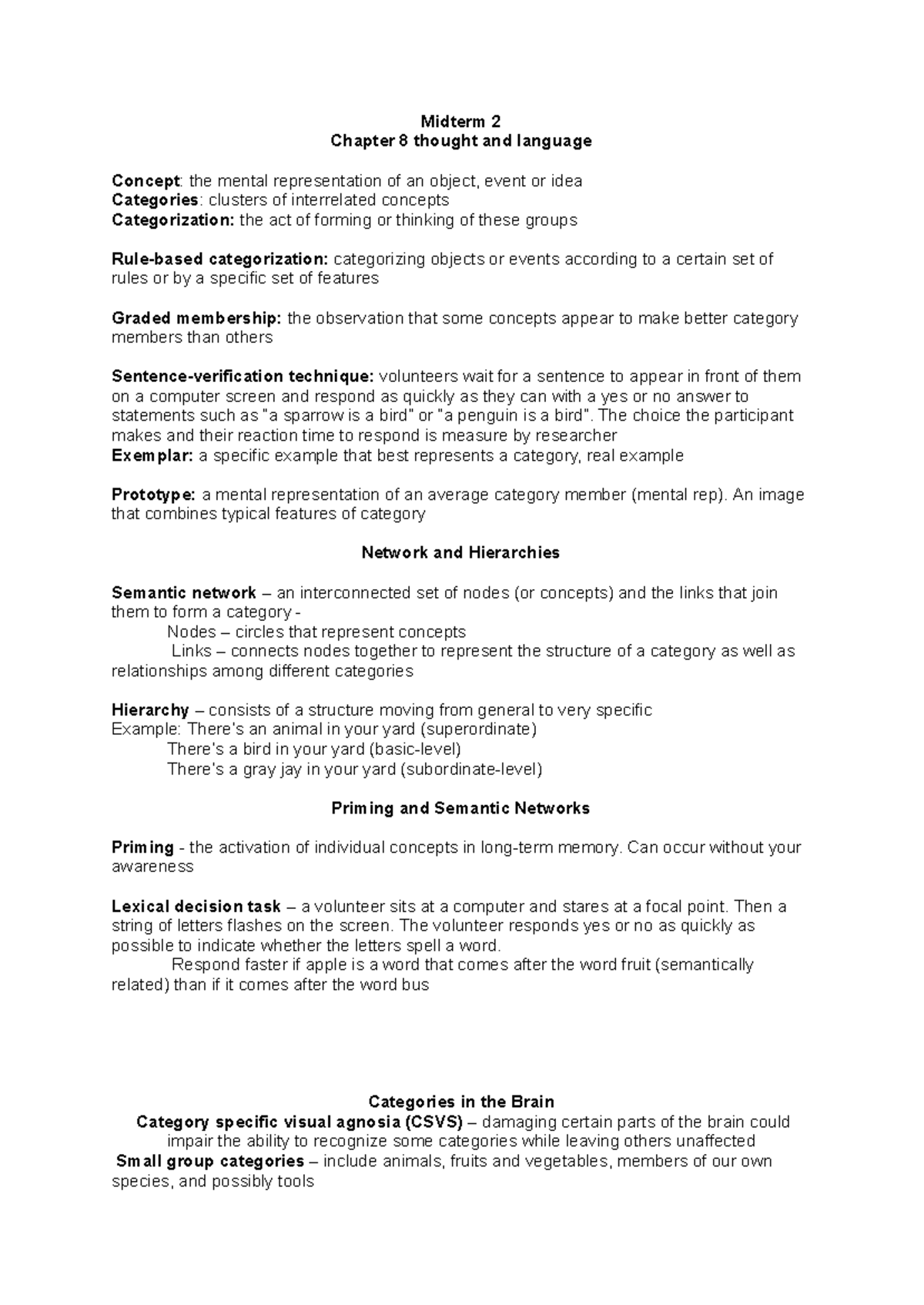 PSYC 1000 Midterm 2 Study Guide: Thought, Language, and Intelligence ...