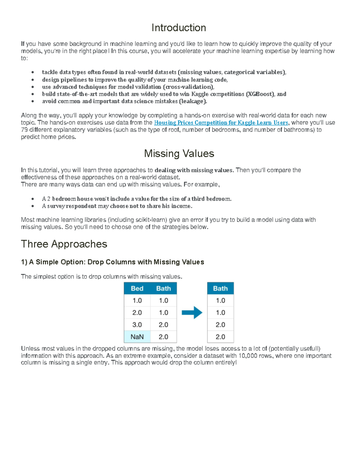 Intermediate Machine Learning: Handling Missing Values and Data Leakage ...