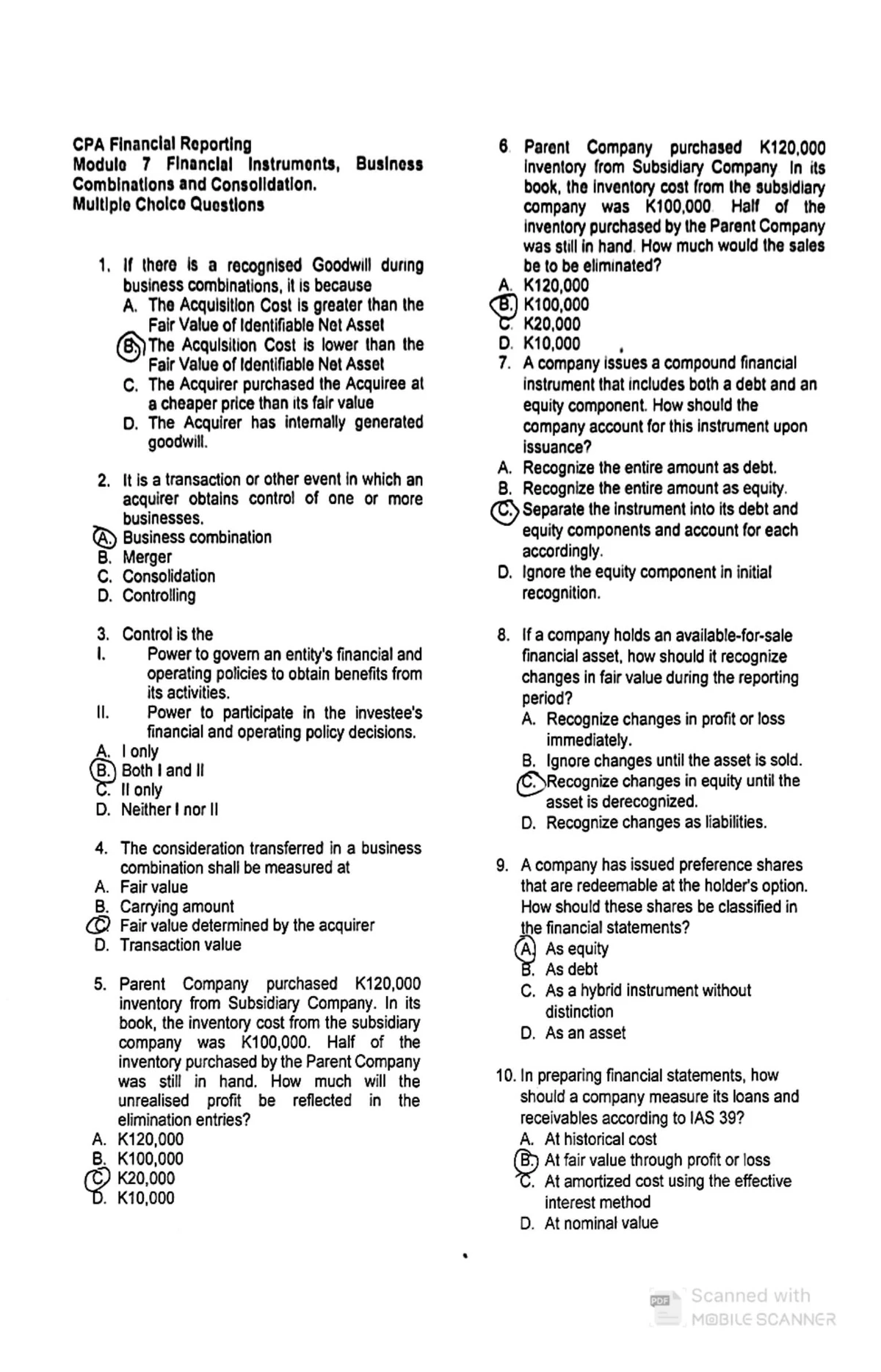 FAR Exam Tips & Review Notes for Financial Accounting Module - Studocu